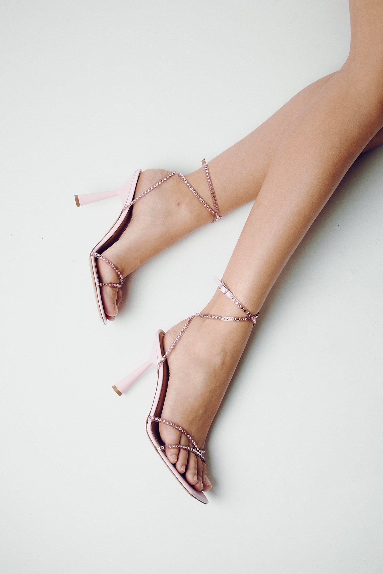 Kim Sandal 90 Crystal Embellished | Rose Pink