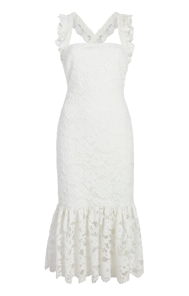 Lace Hara Dres | White