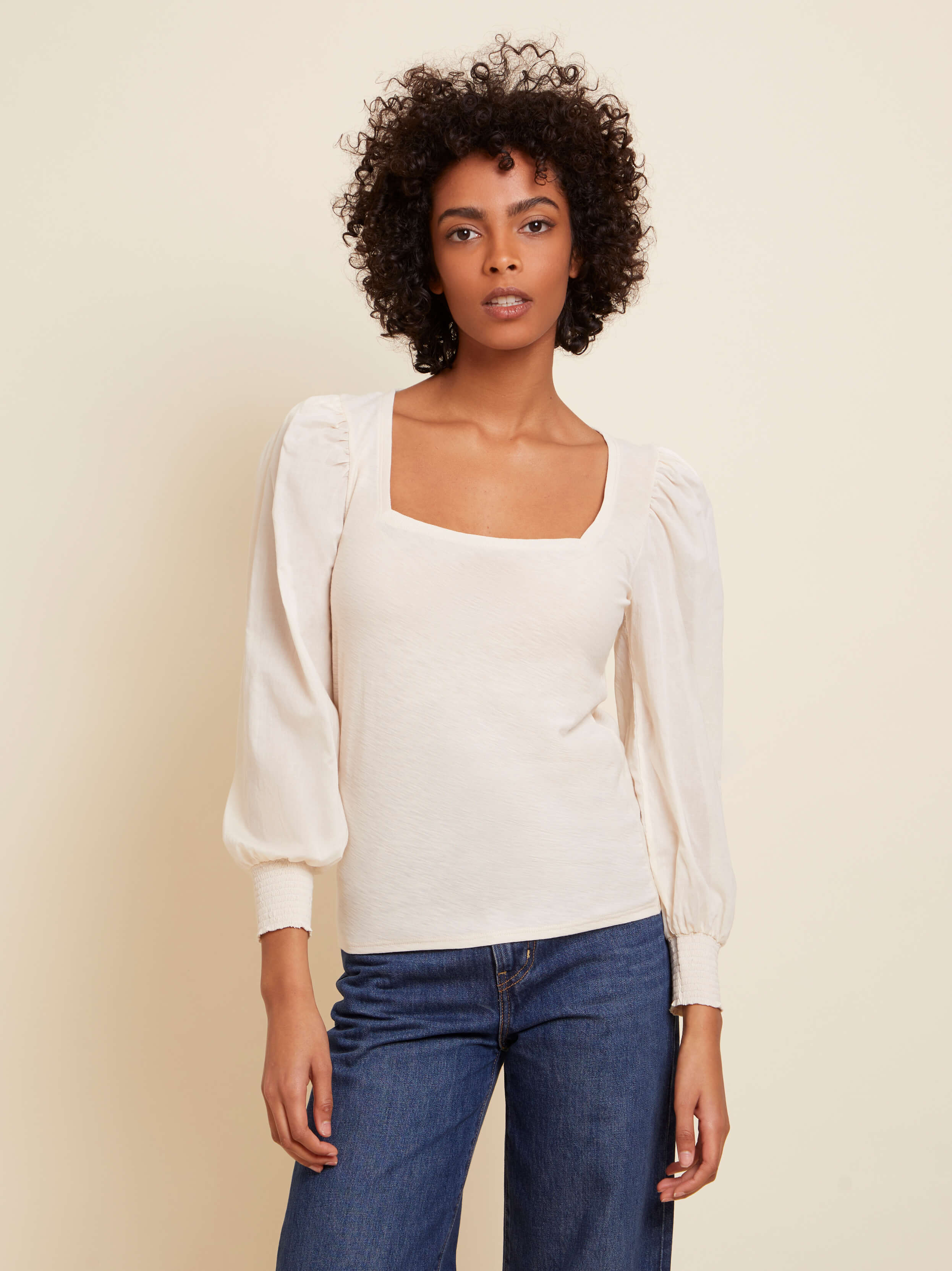 NATION LTD Laura Square Neck Femme Tee