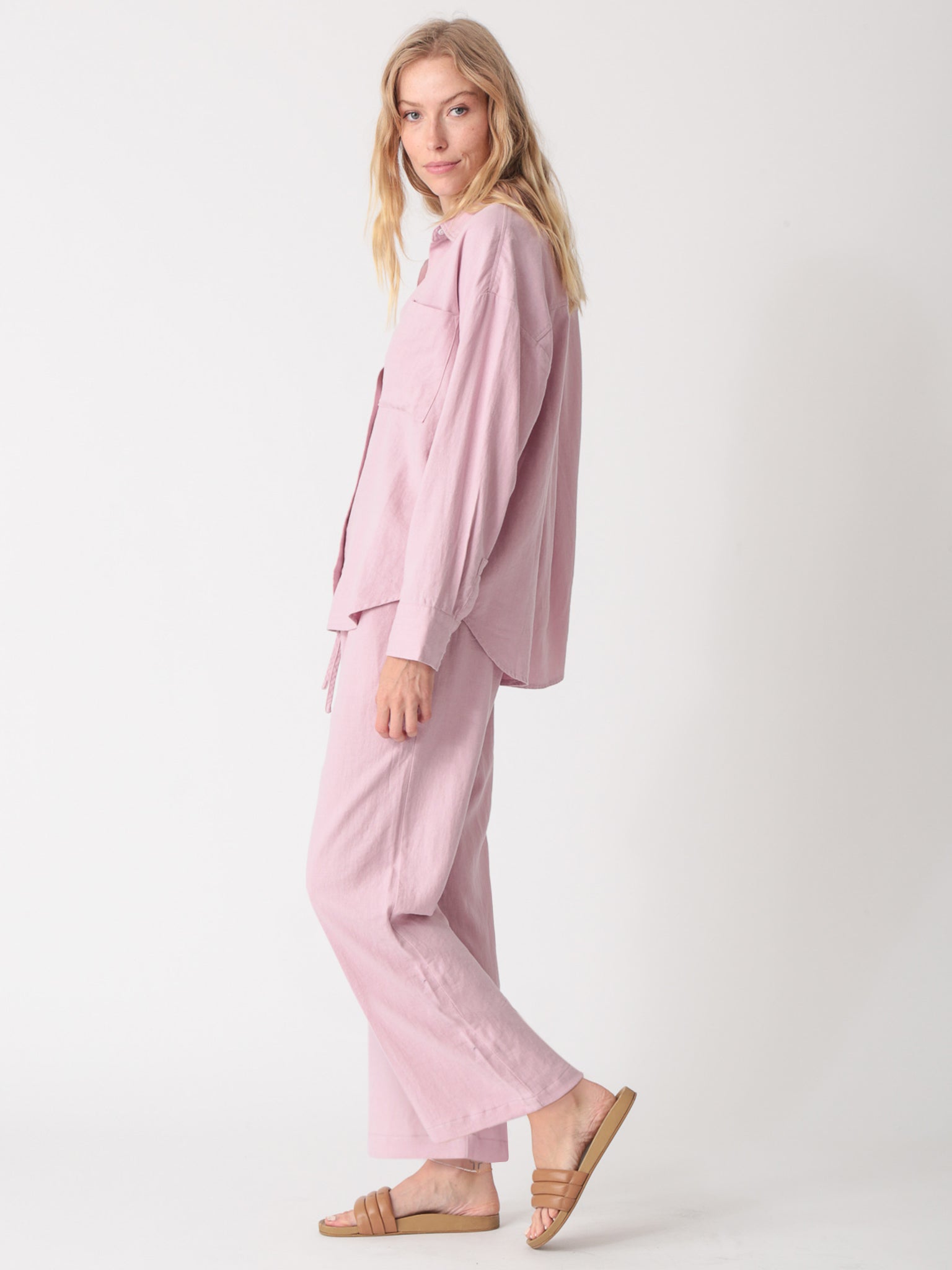 Sail Linen Pant - Dusty Rose