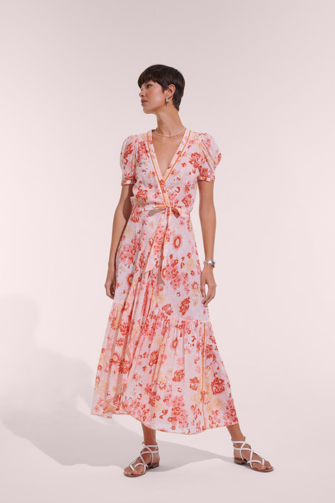 LONG DRESS BABA CT STRIPE - PINK 90'S