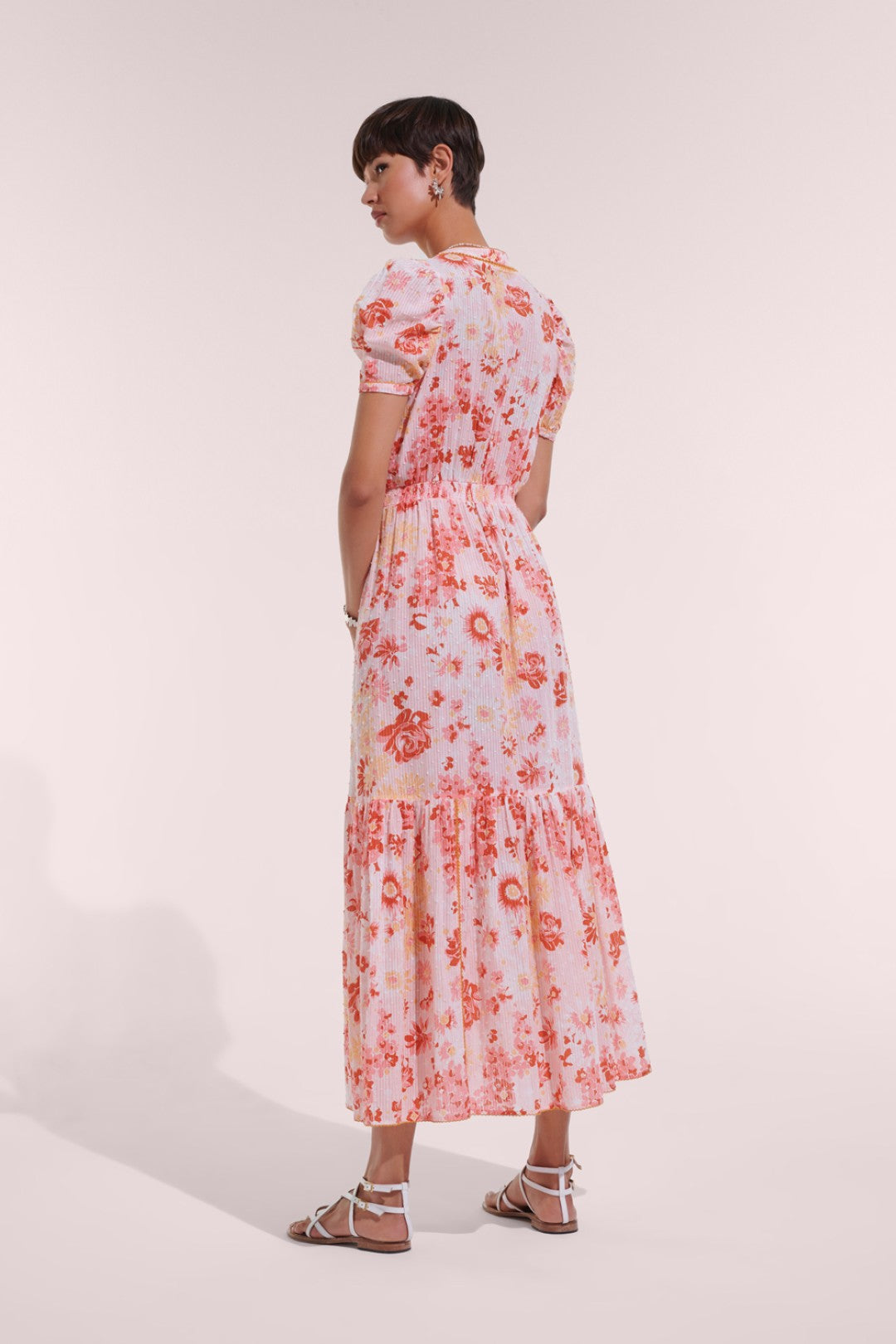 LONG DRESS BABA CT STRIPE - PINK 90'S