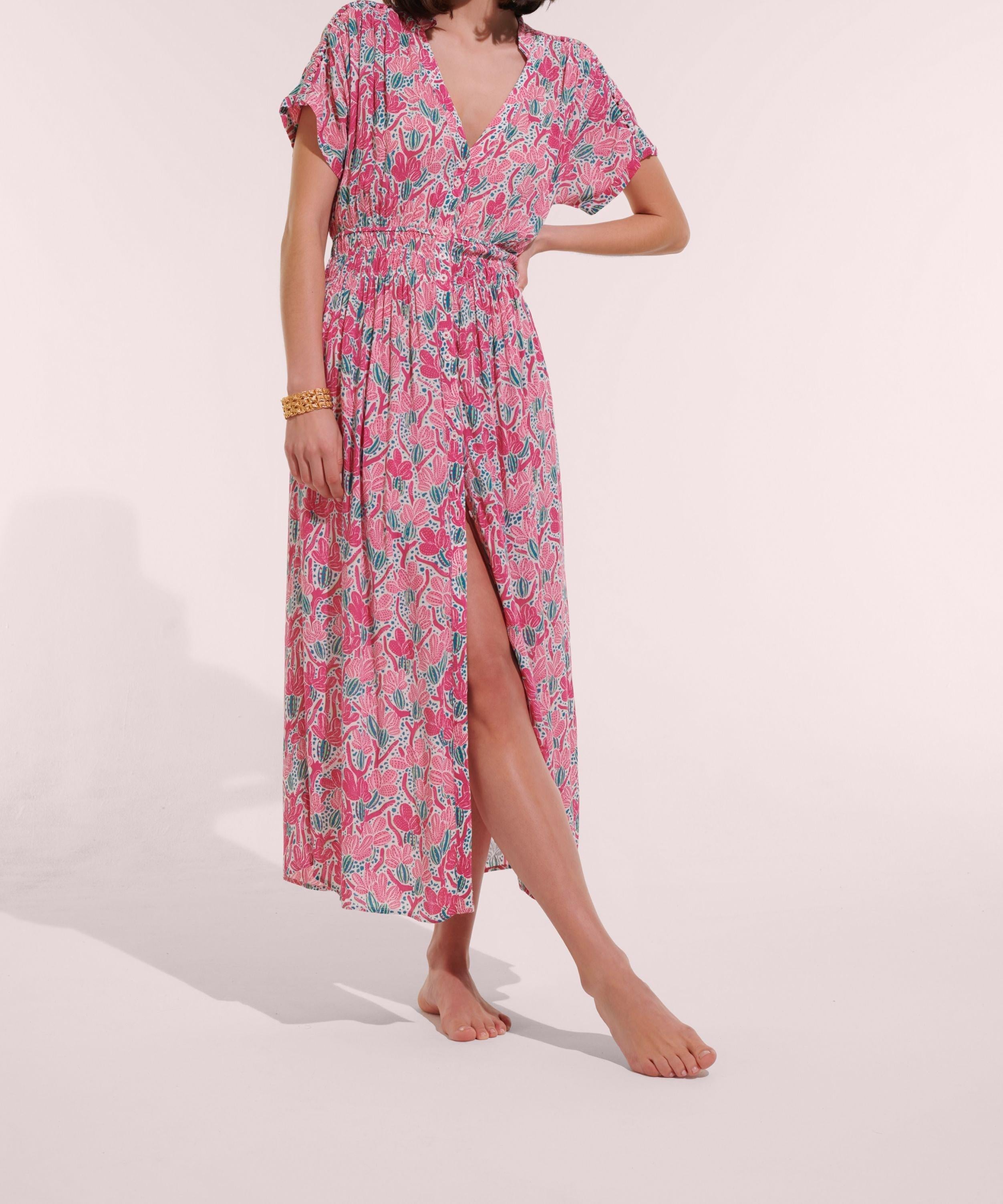 Long Dress Becky - Pink Kaktus