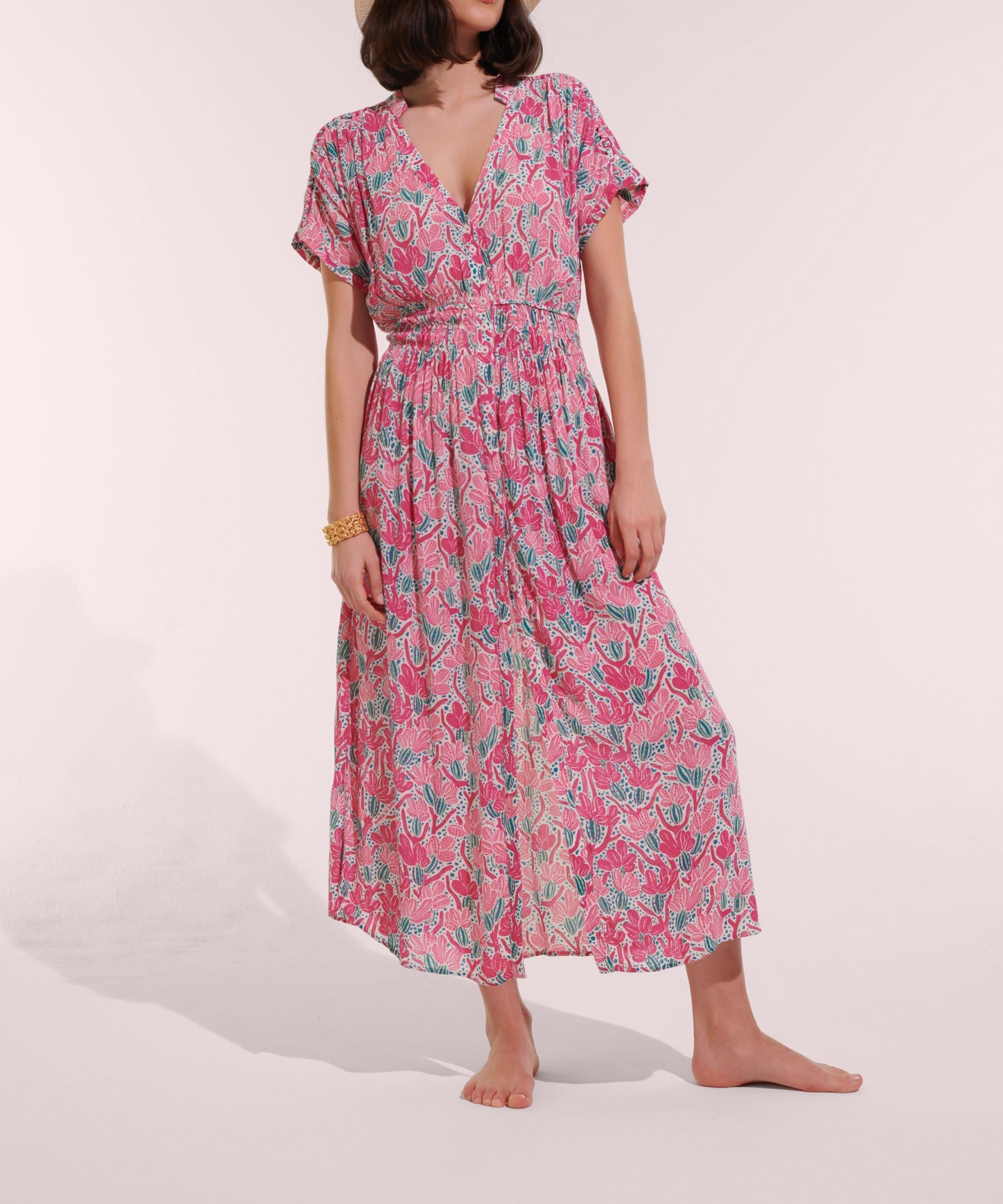 Long Dress Becky - Pink Kaktus