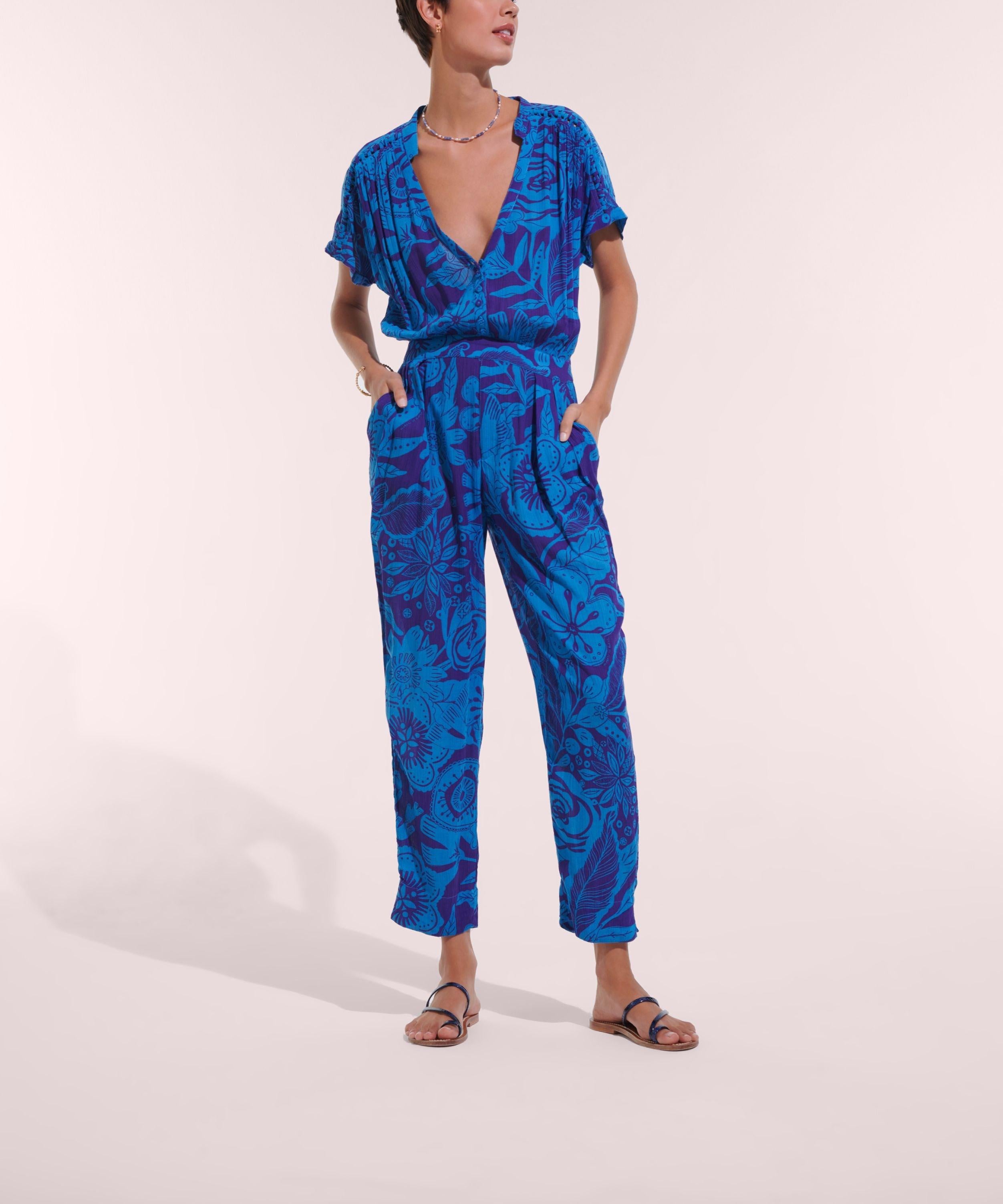 Long Jumpsuit Becky - Blue Gauguin