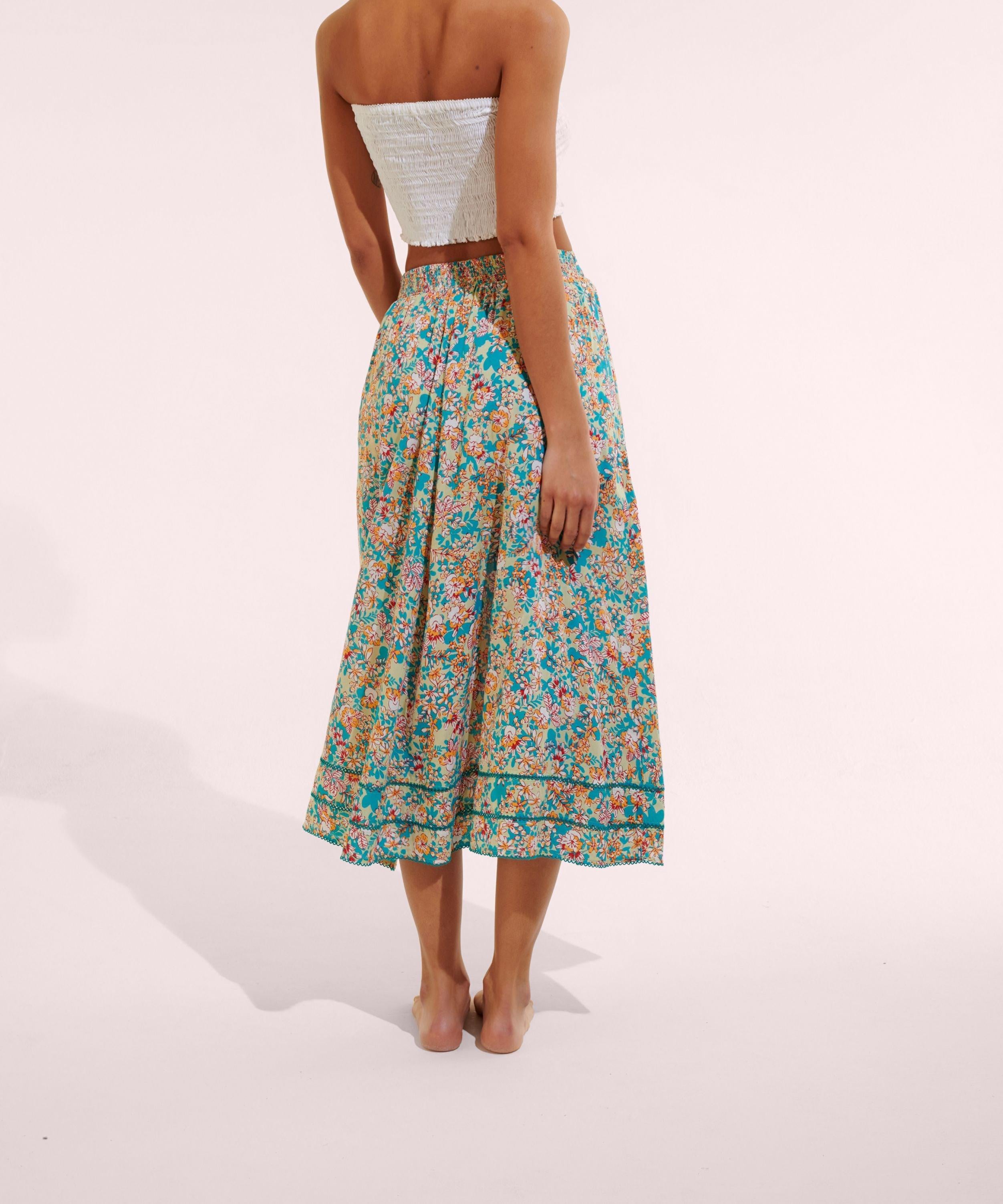 Long Skirt Reine - Green Sweet Bell