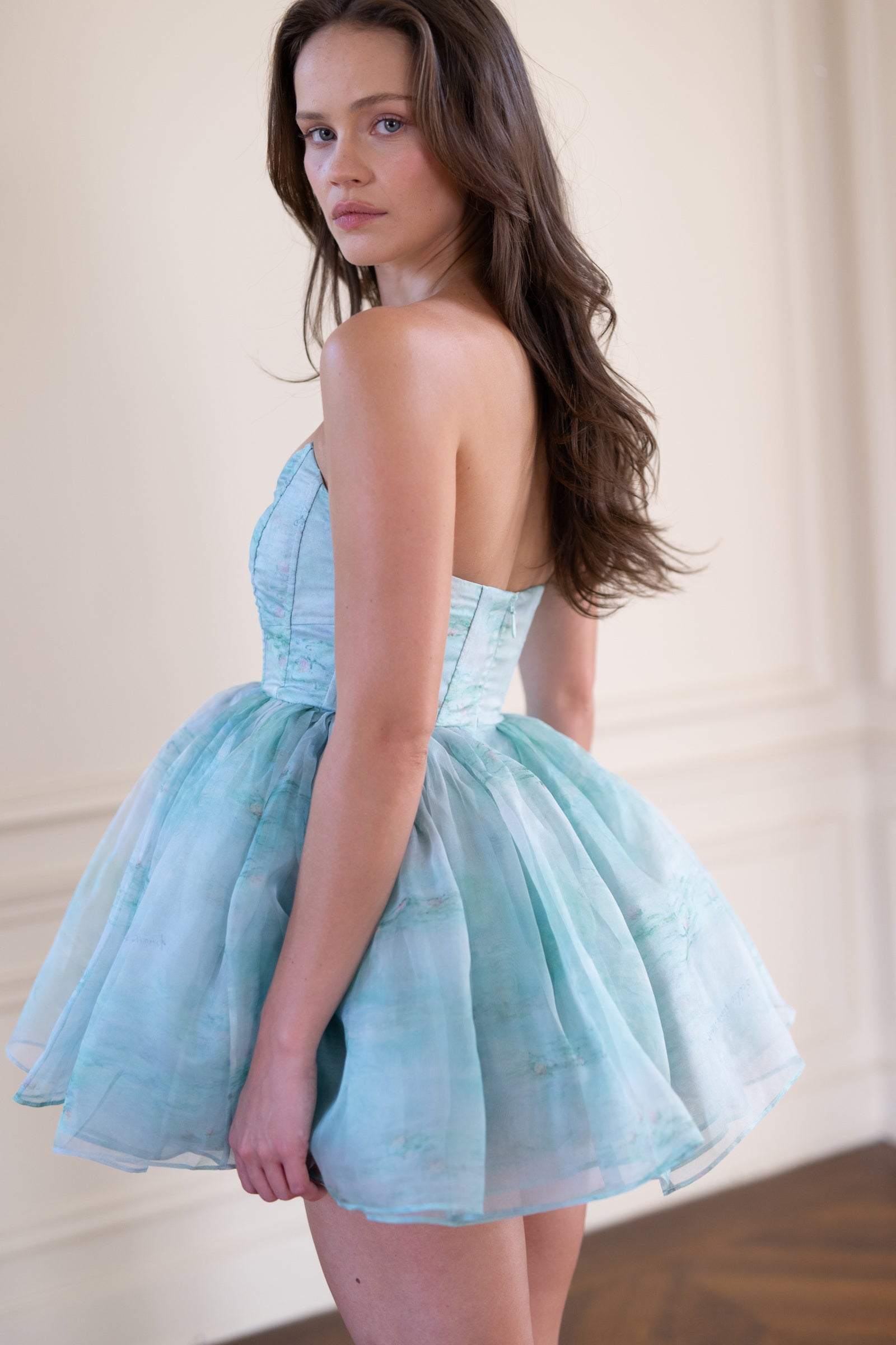 The Silk Gauze Water Lilies Veuve Dress