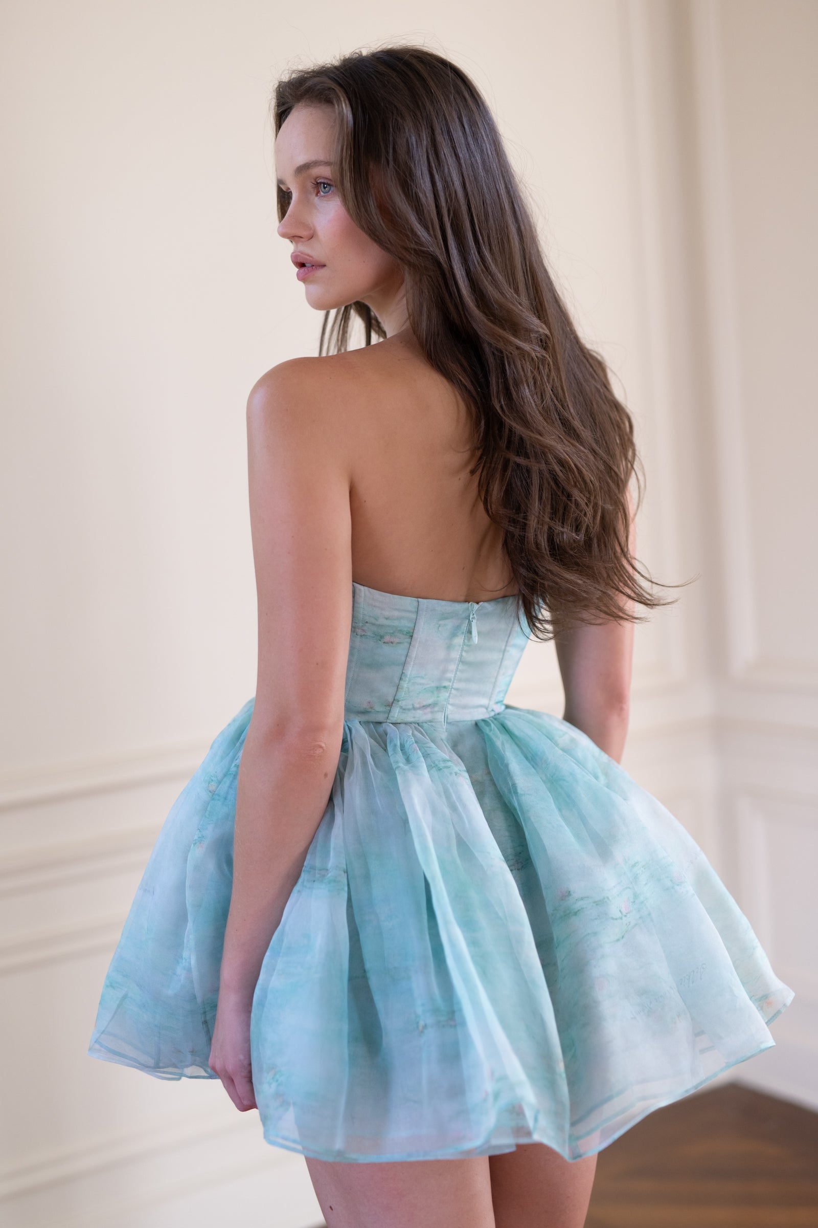 The Silk Gauze Water Lilies Veuve Dress