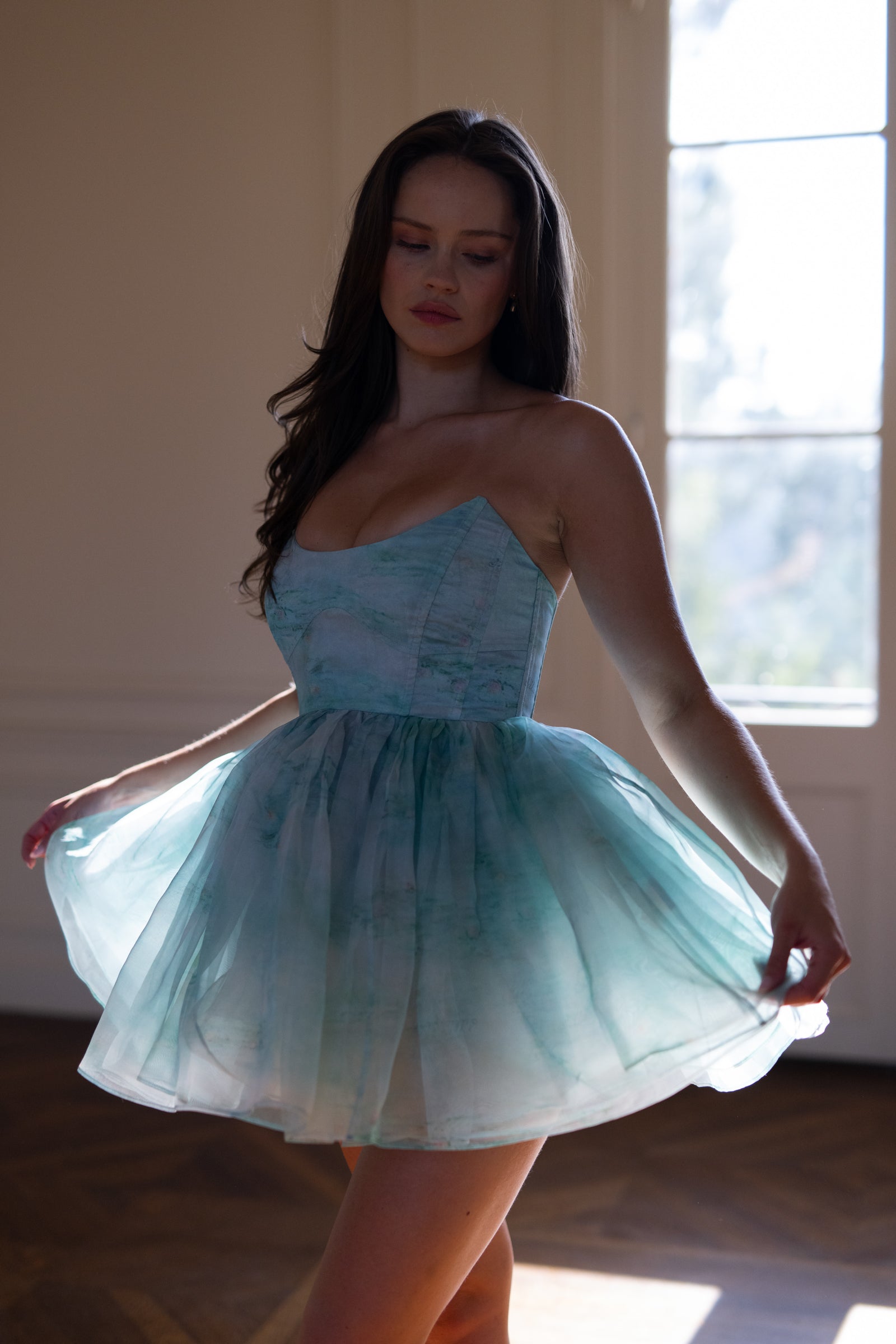 The Silk Gauze Water Lilies Veuve Dress