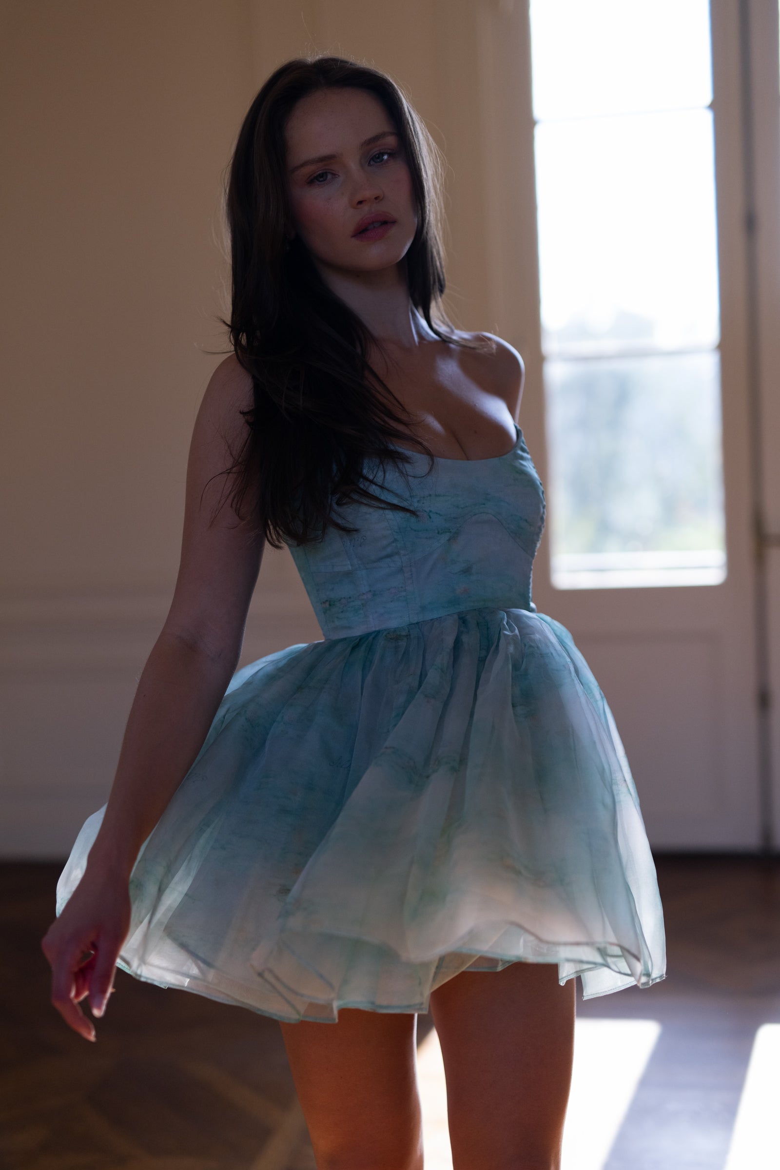 The Silk Gauze Water Lilies Veuve Dress