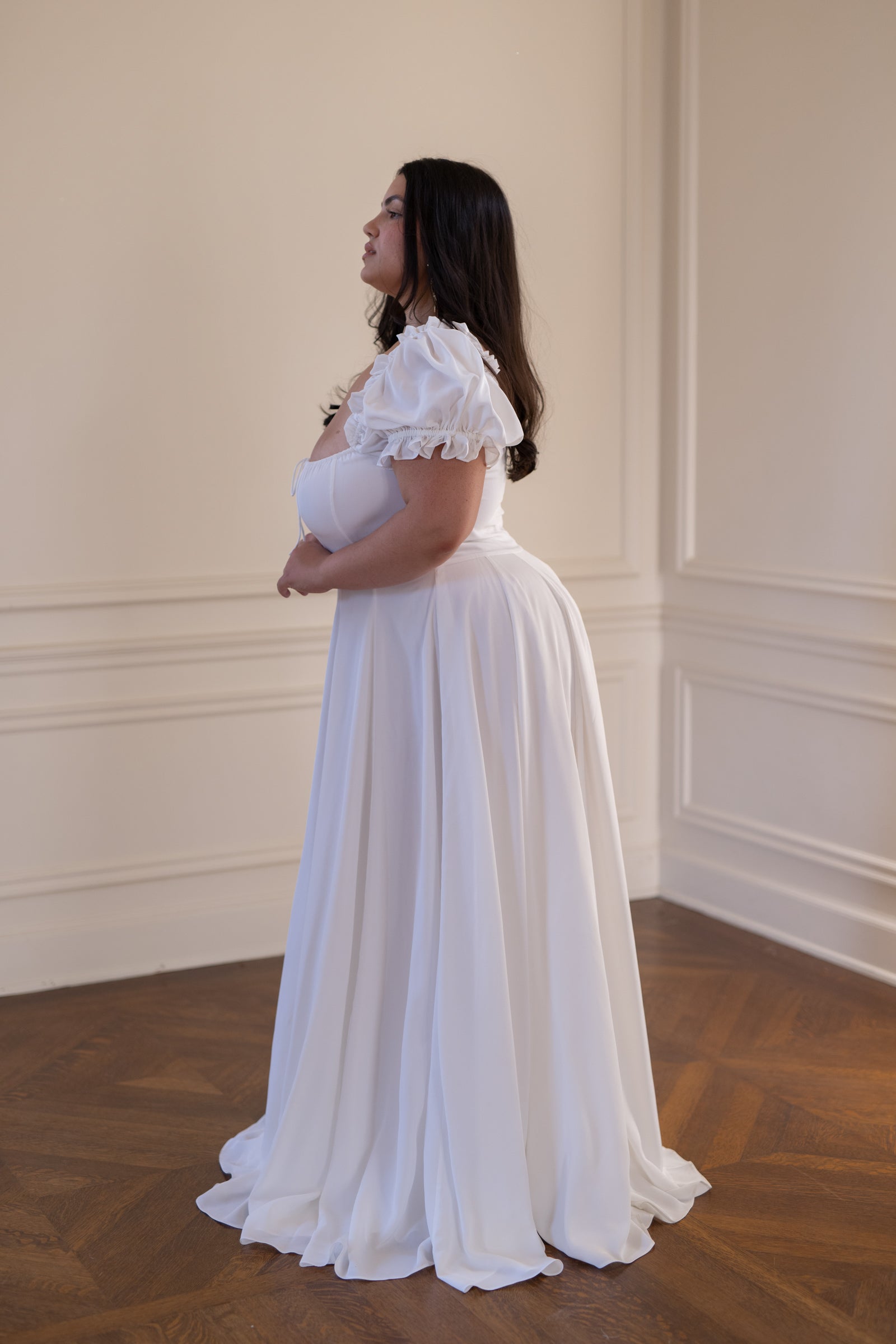 The Ivory Silk Garden Party Gown