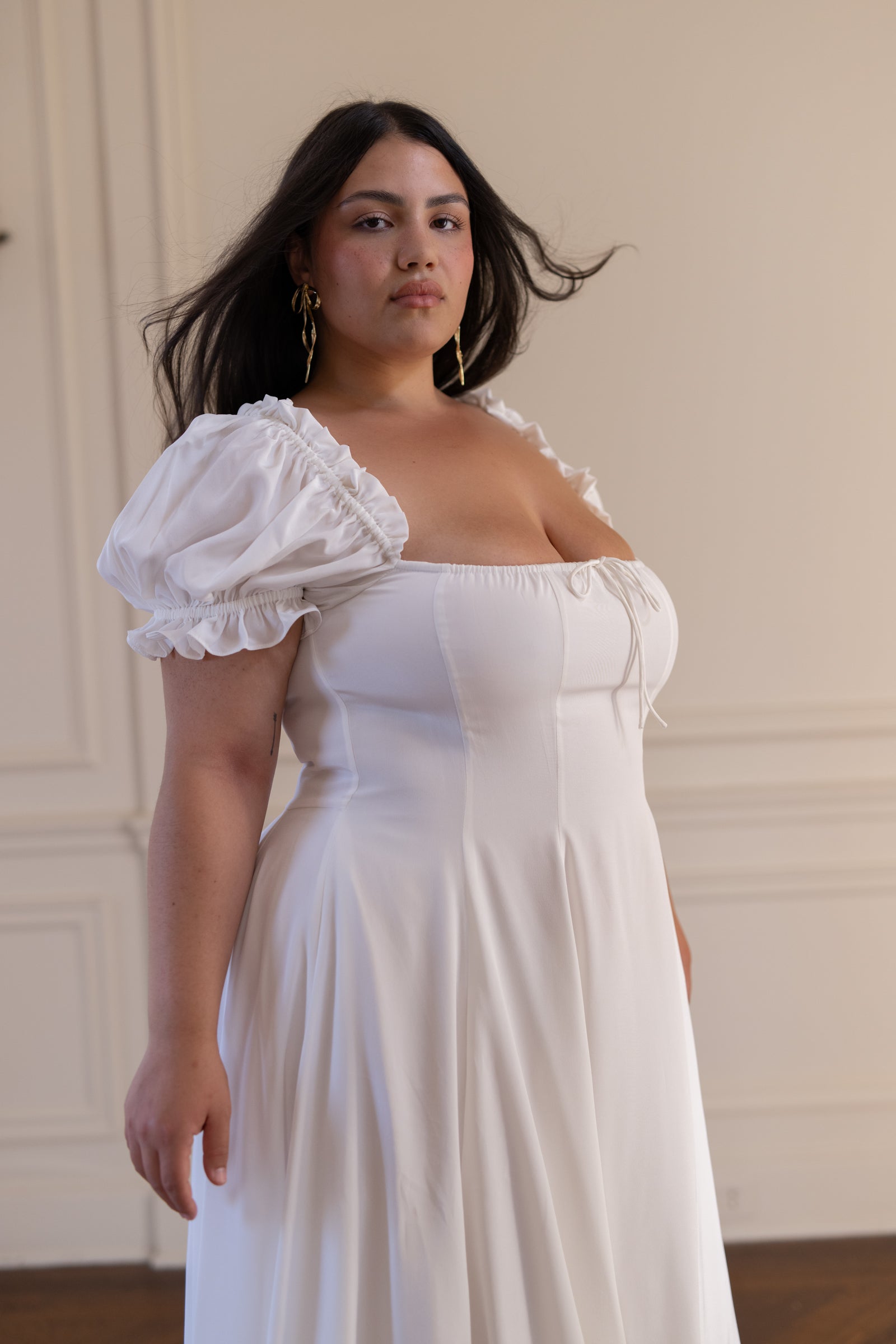 The Ivory Silk Garden Party Gown