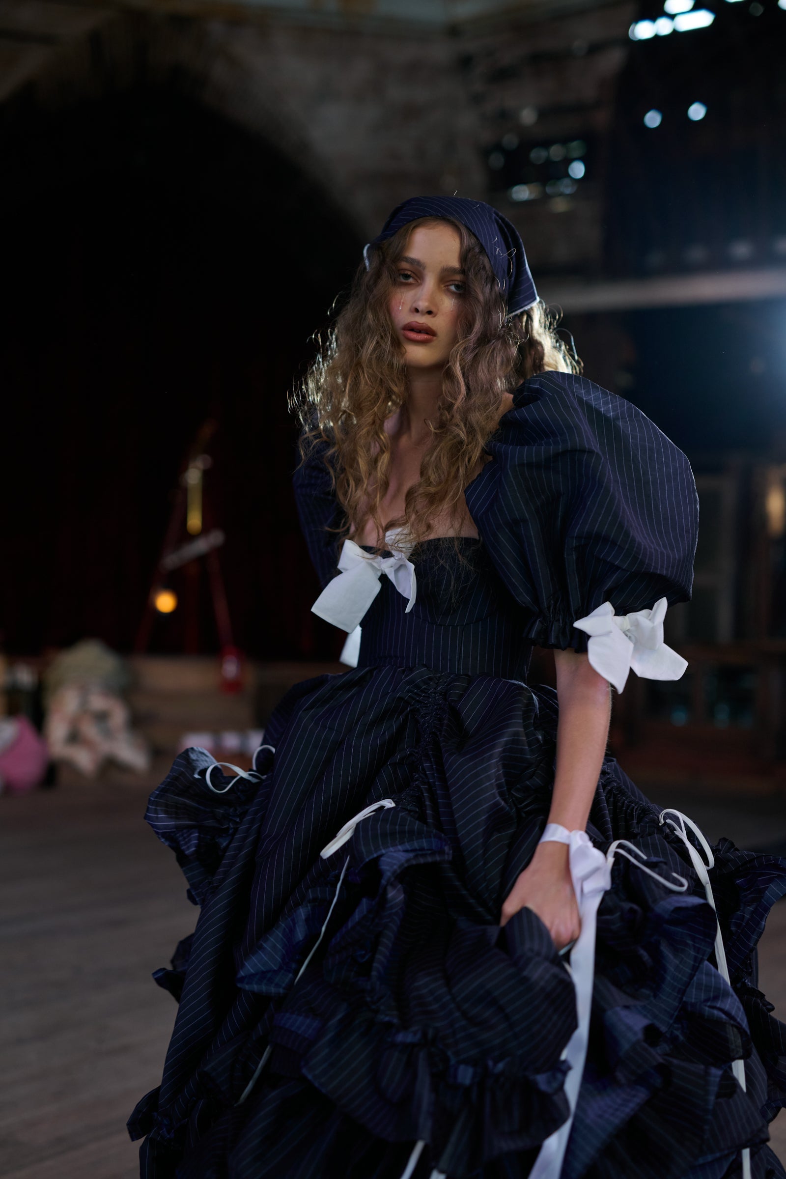 Put A Fork In It Pinstripe Gown