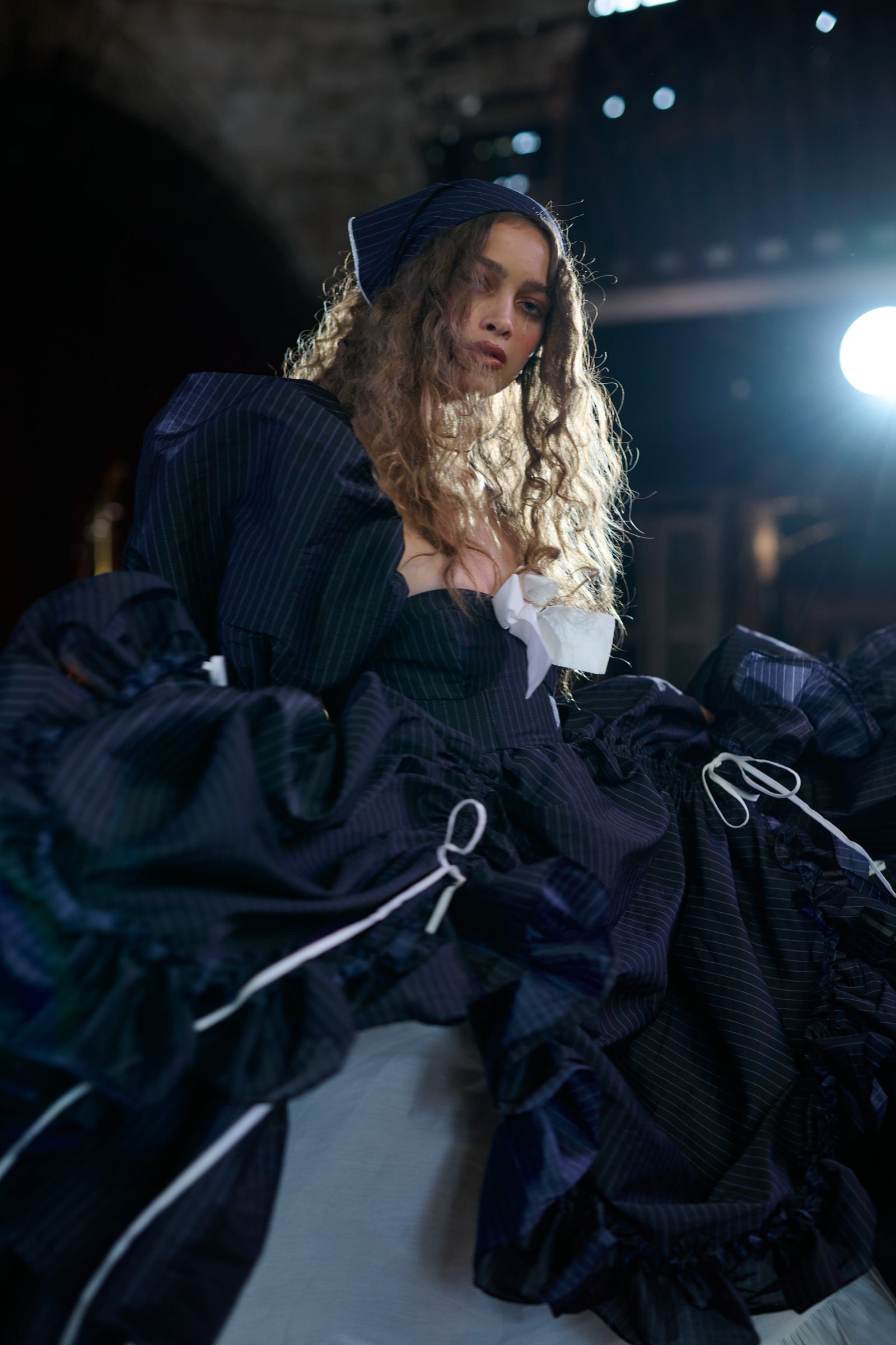 Put A Fork In It Pinstripe Gown