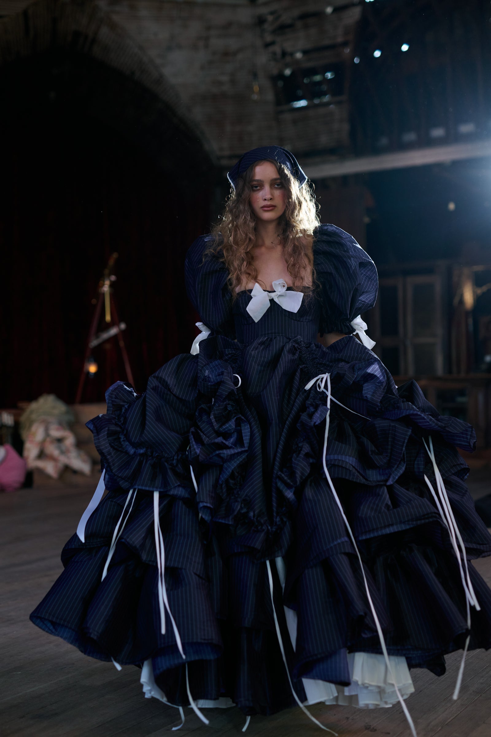 Put A Fork In It Pinstripe Gown