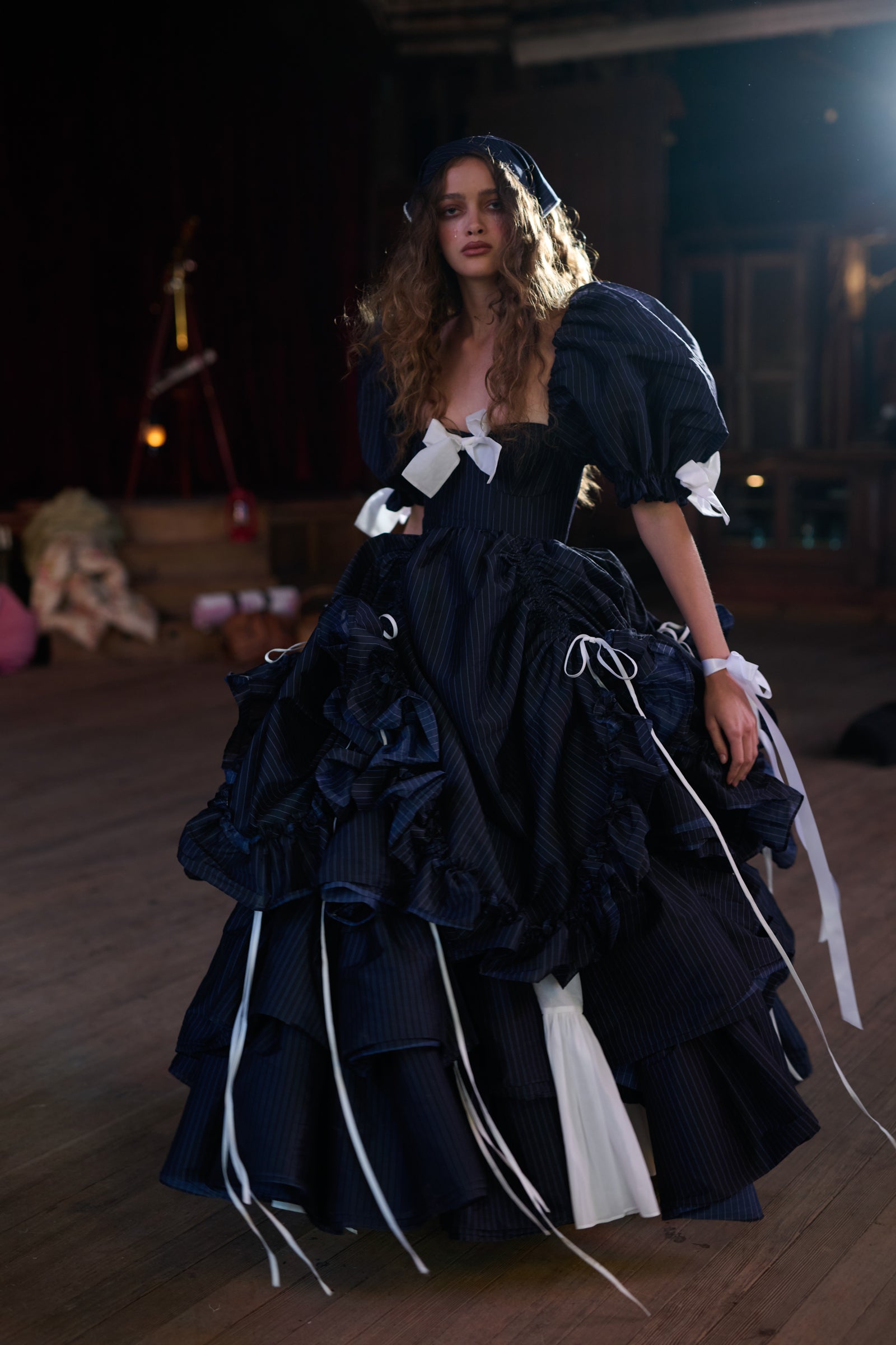 Put A Fork In It Pinstripe Gown