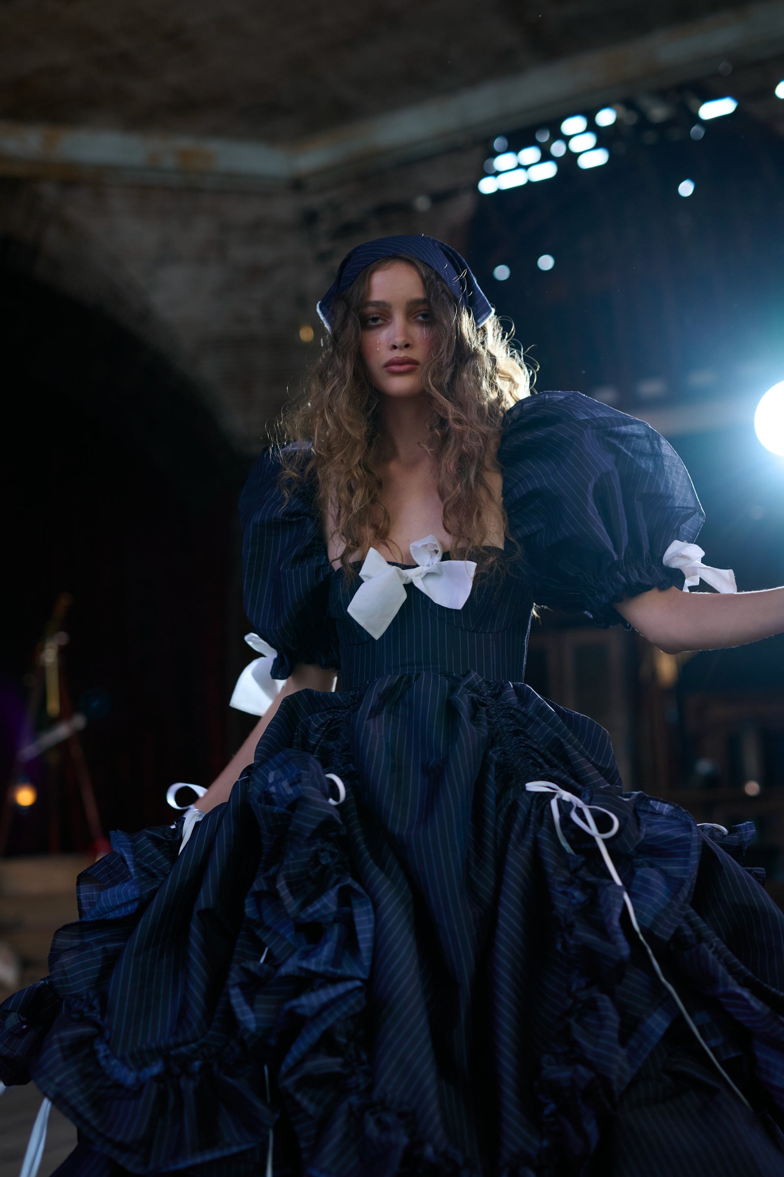 Put A Fork In It Pinstripe Gown