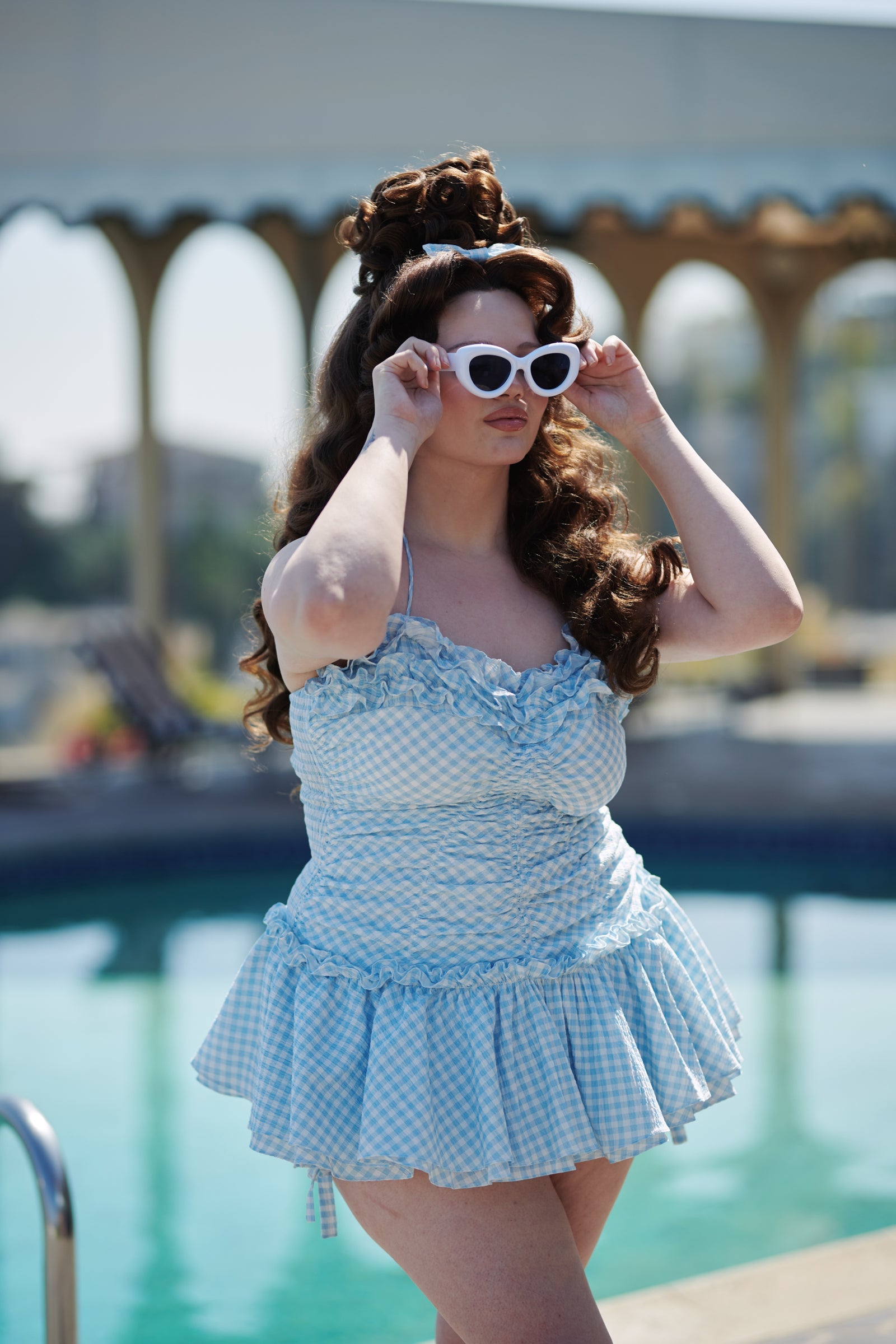 The Blue Gingham Cherry On Top Set