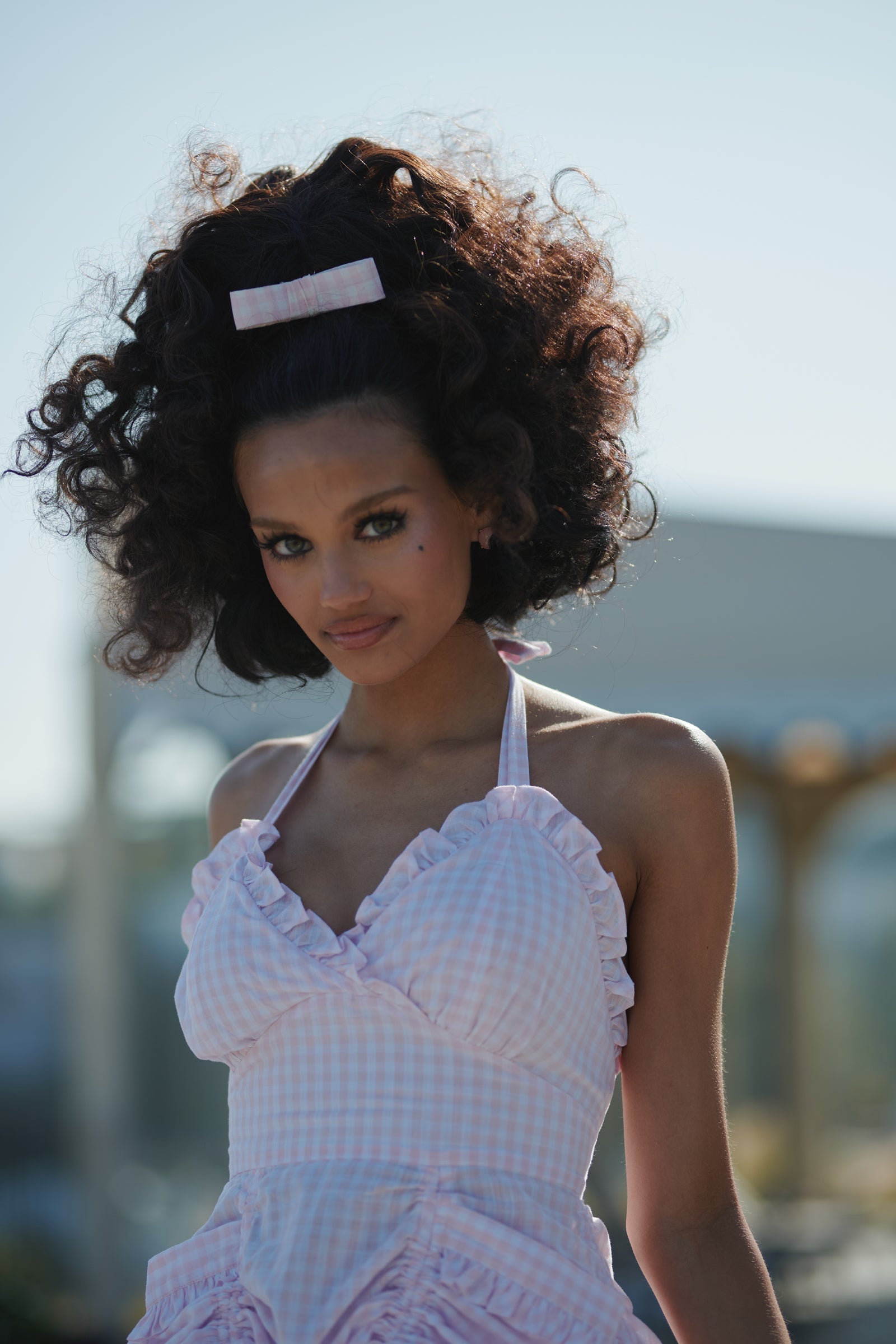 The Pink Gingham Playsuit Set