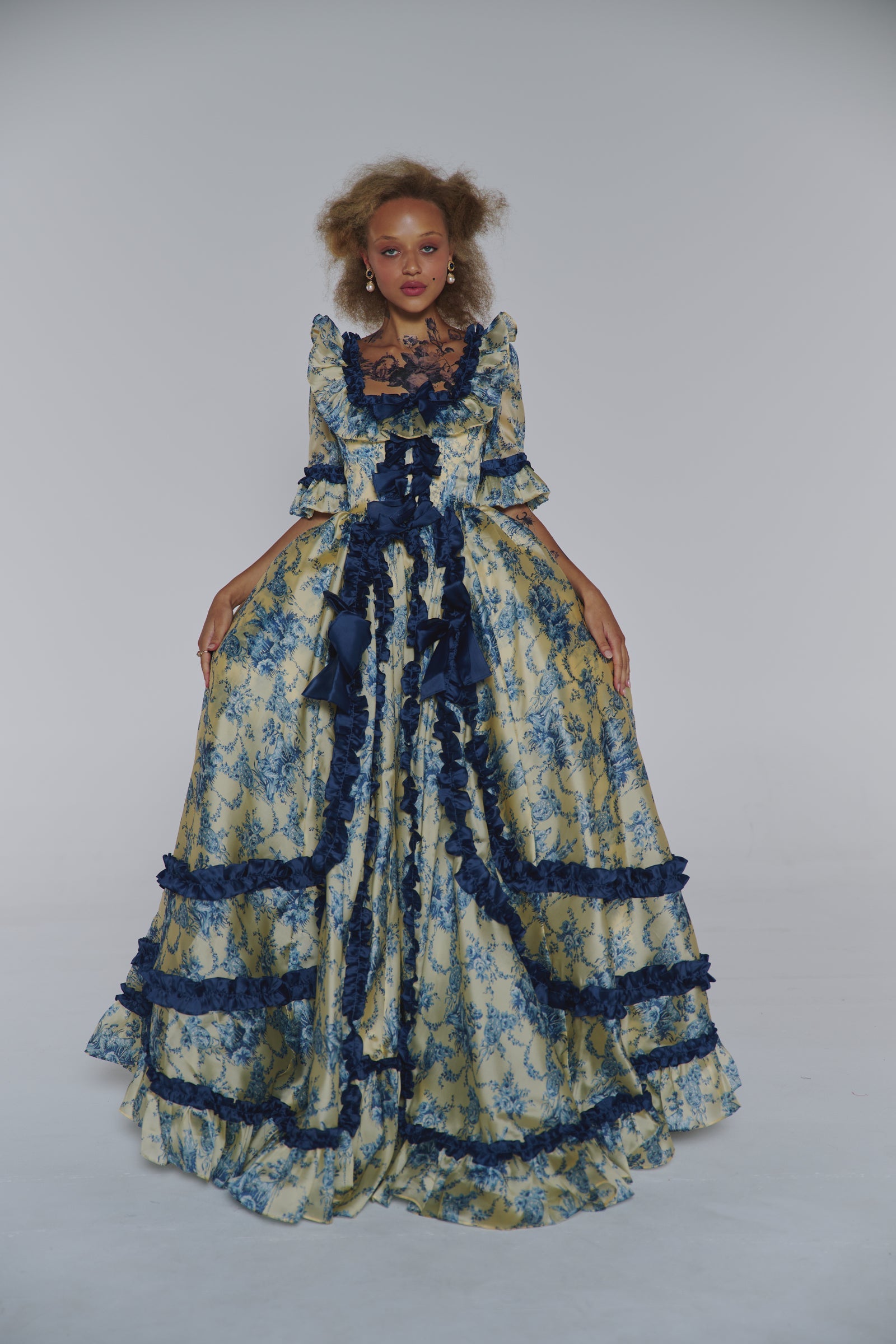 The Silk Satin Lumière Antoinette Gown