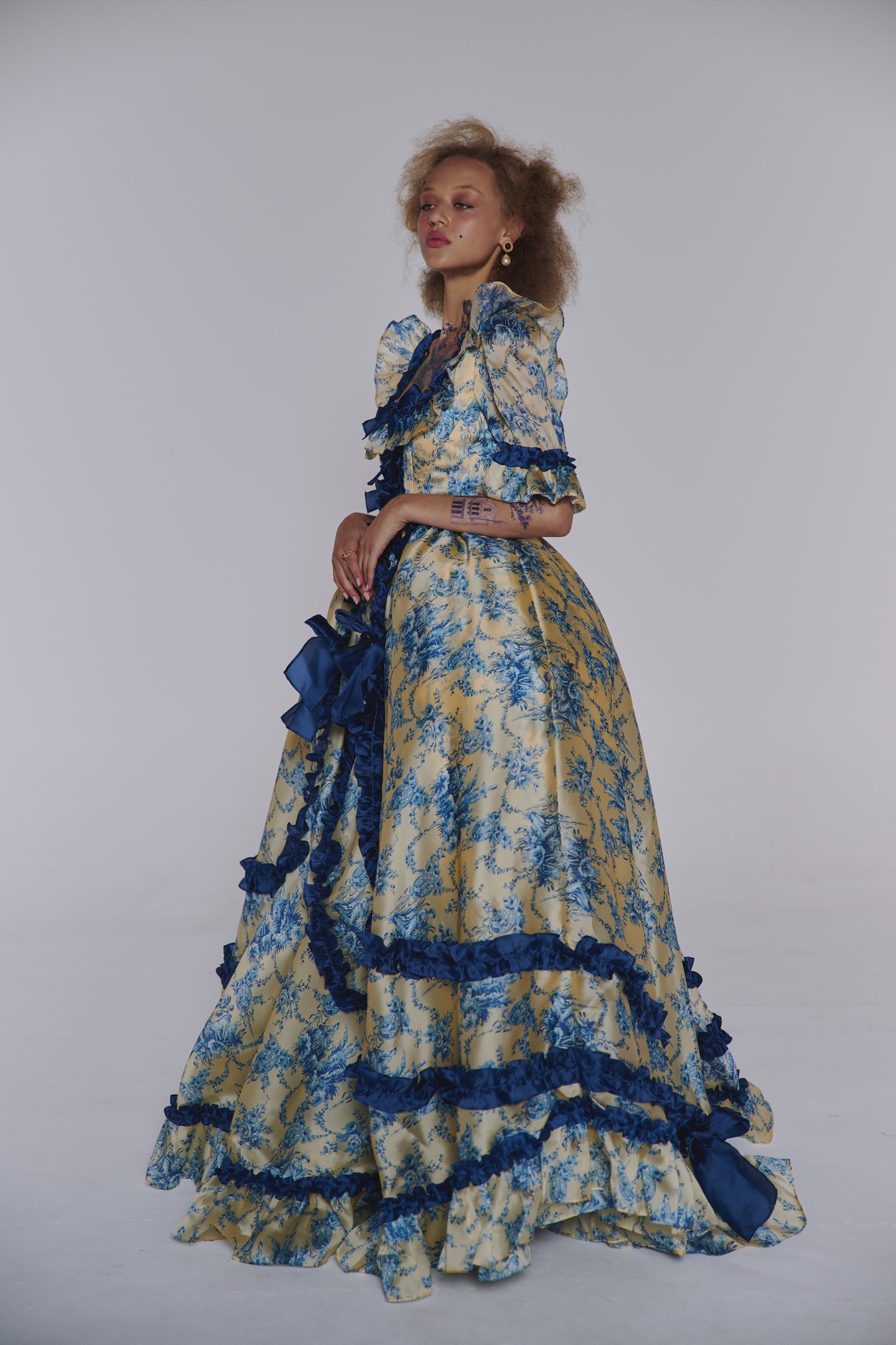 The Silk Satin Lumière Antoinette Gown