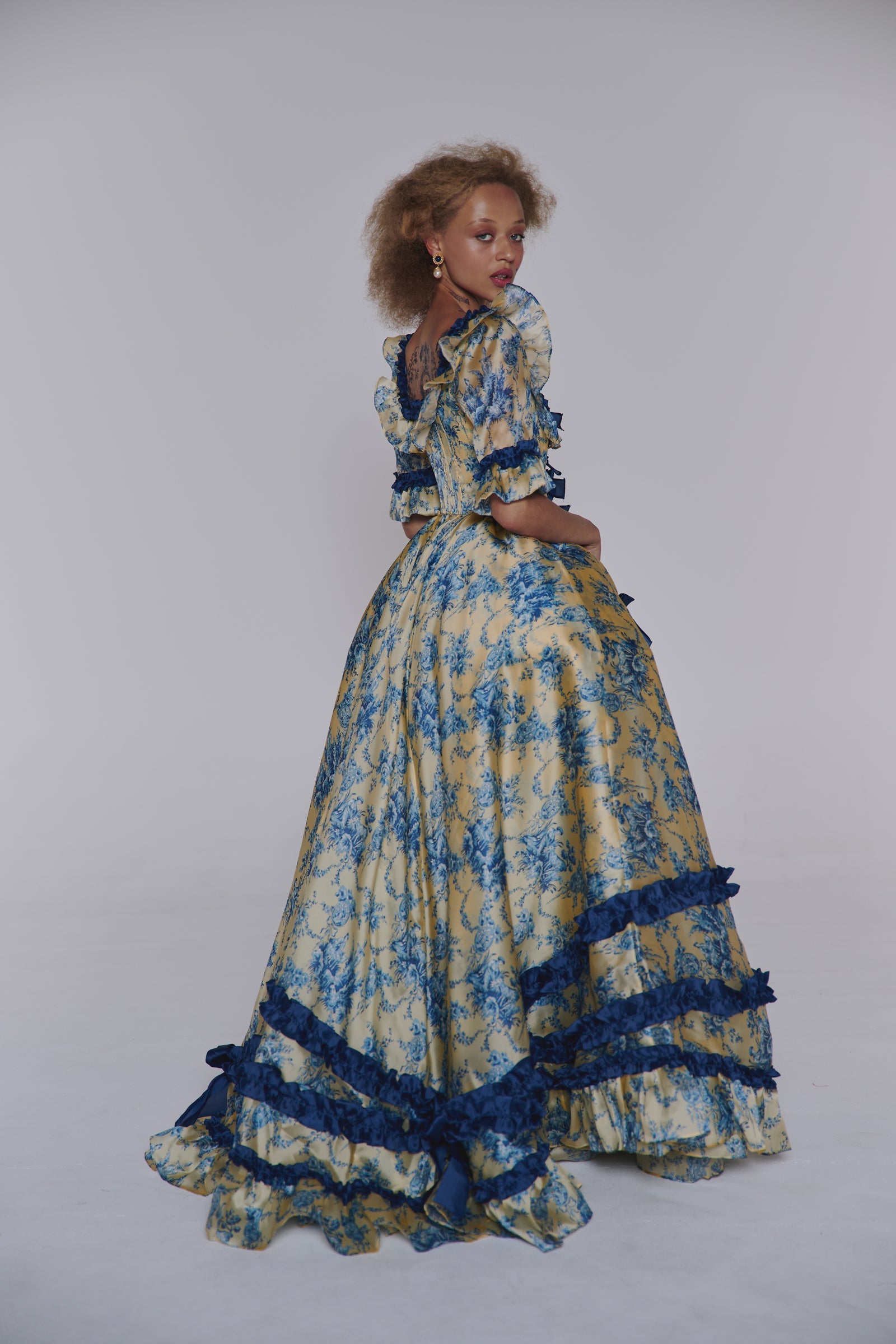 The Silk Satin Lumière Antoinette Gown