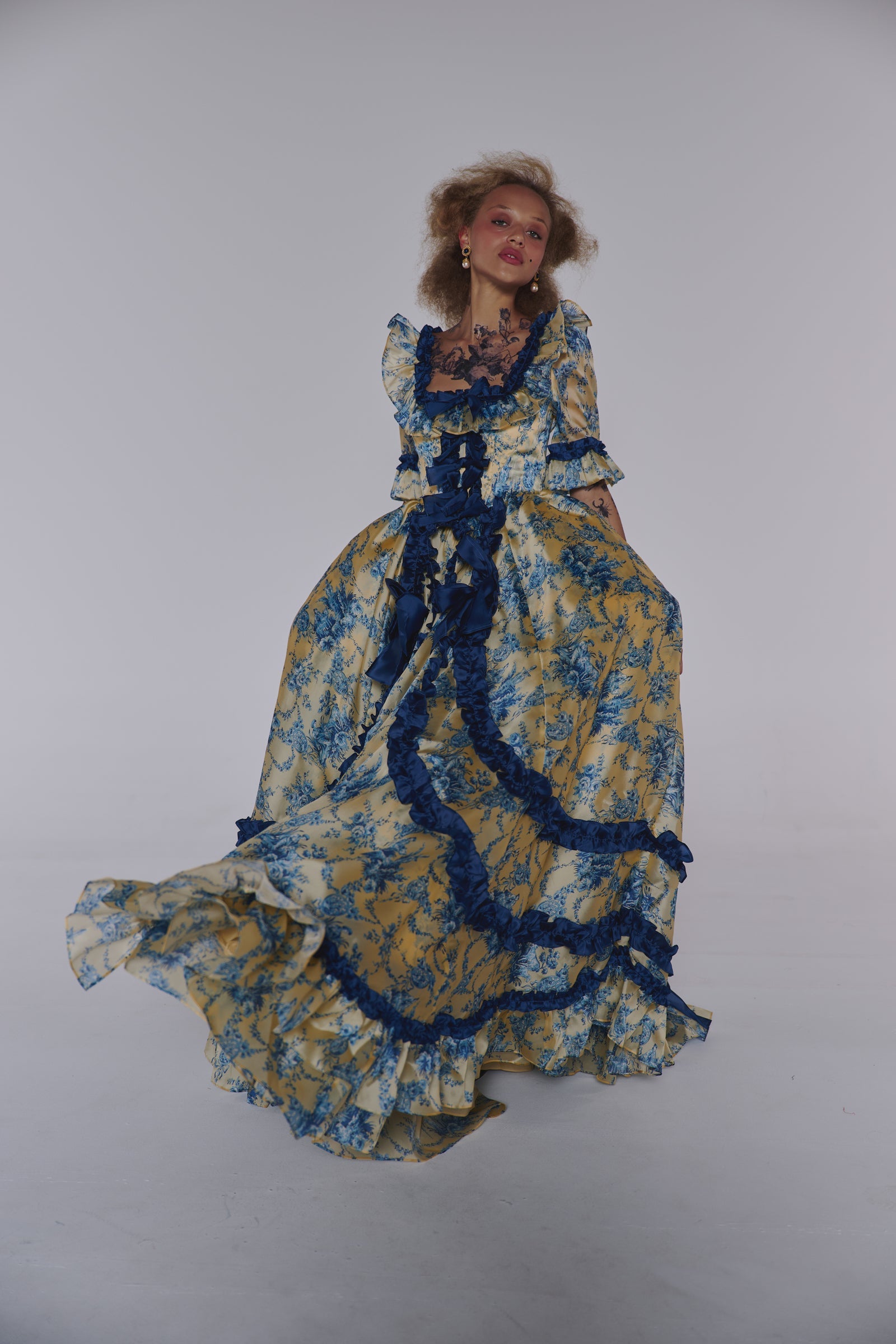 The Silk Satin Lumière Antoinette Gown