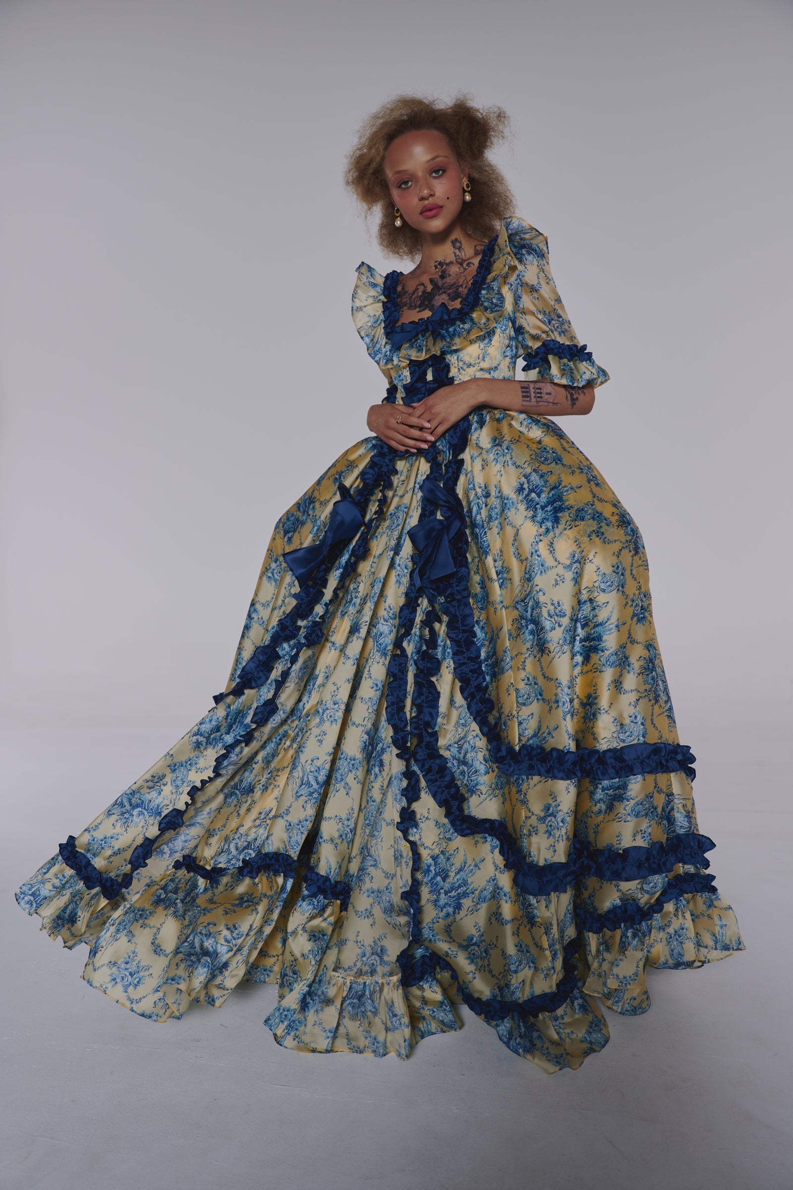 The Silk Satin Lumière Antoinette Gown