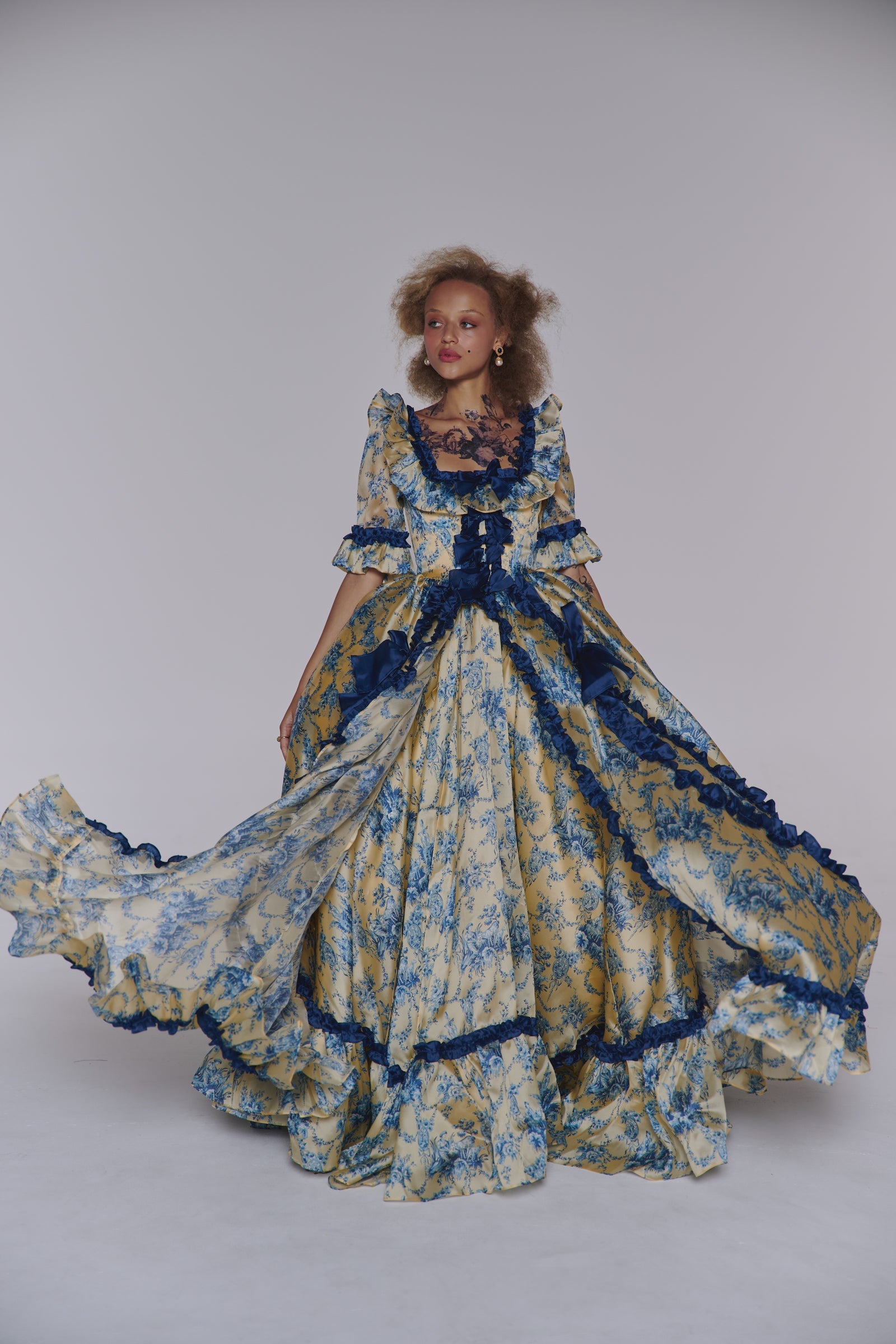 The Silk Satin Lumière Antoinette Gown