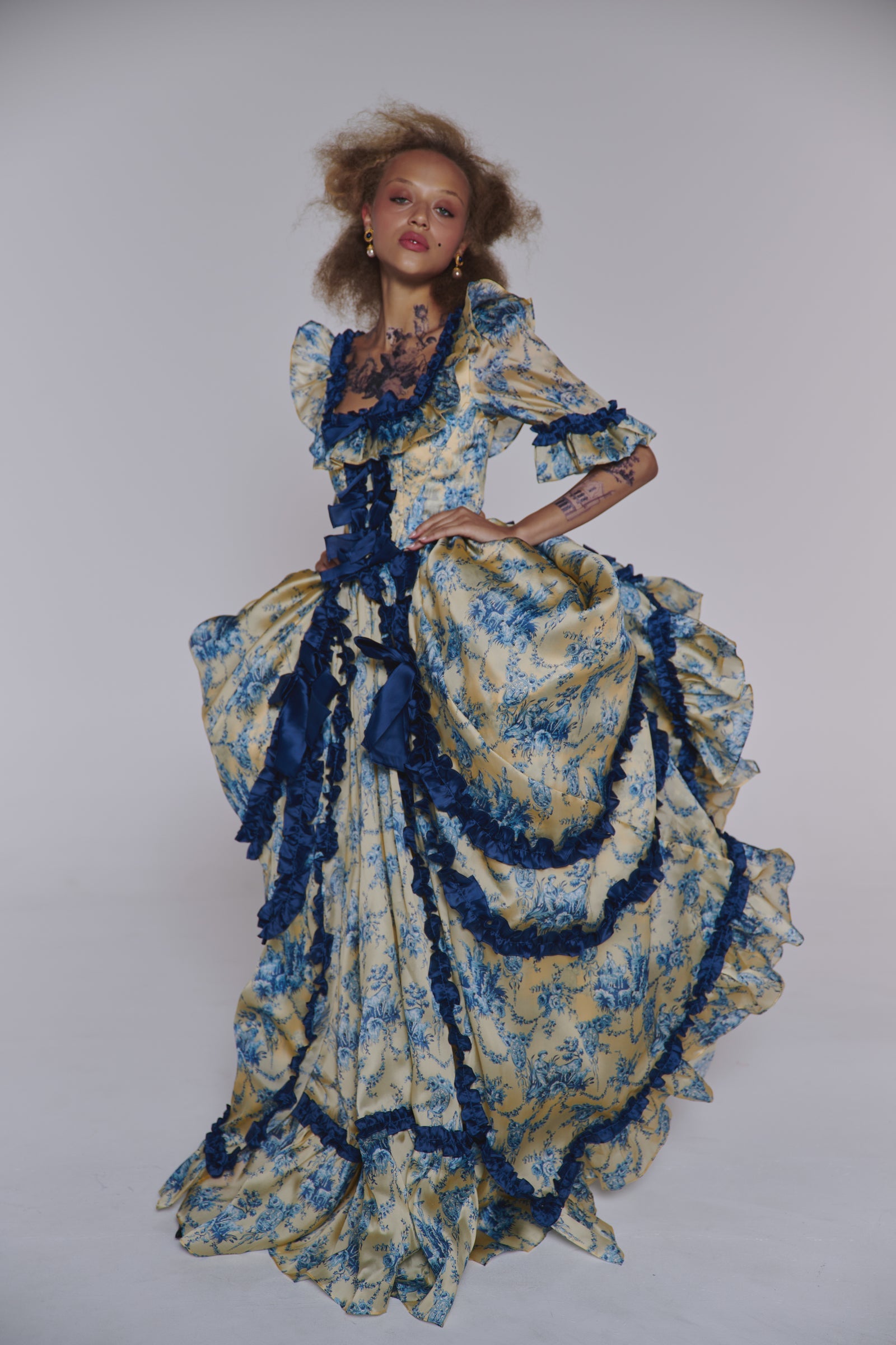 The Silk Satin Lumière Antoinette Gown