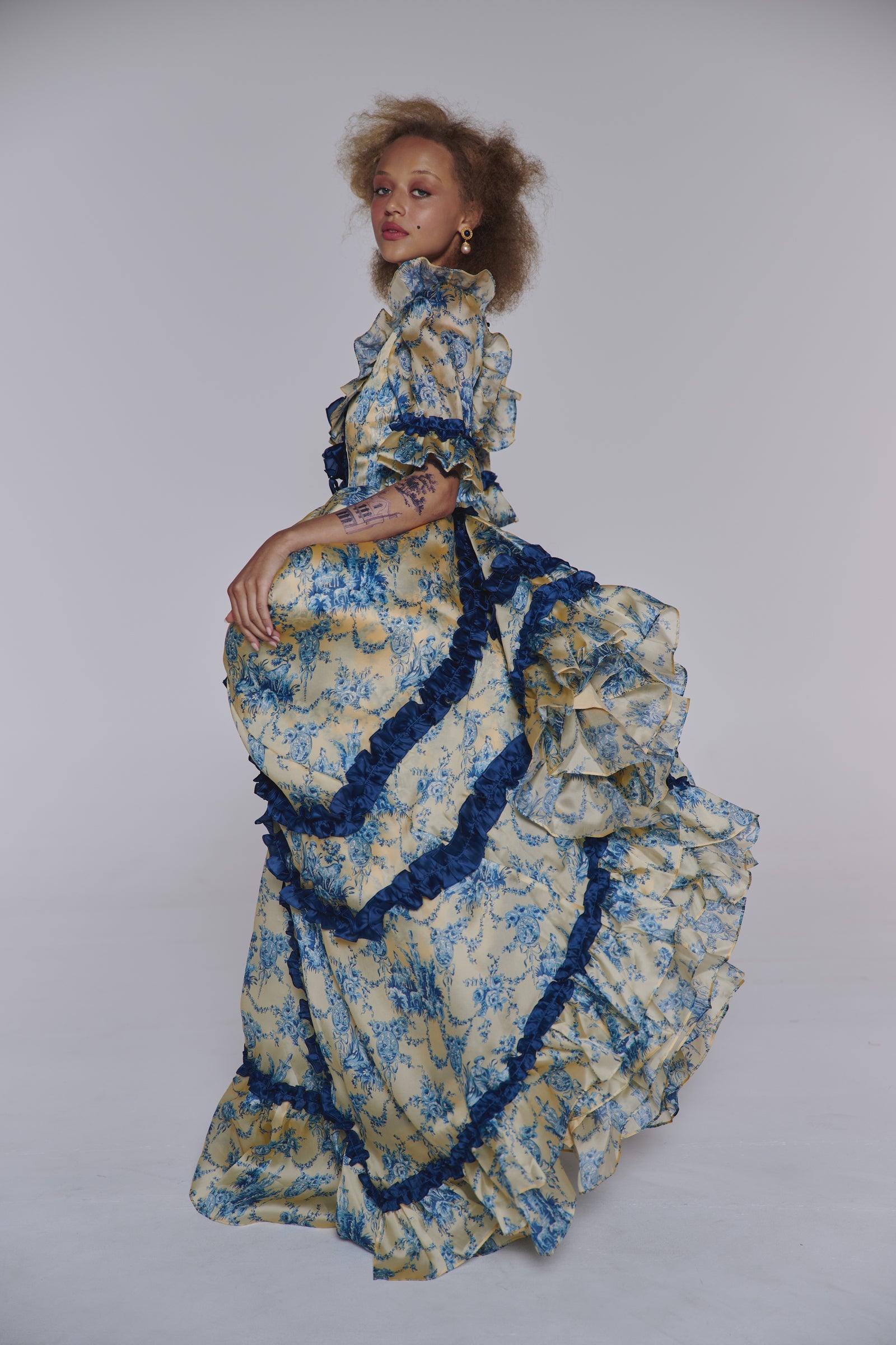 The Silk Satin Lumière Antoinette Gown