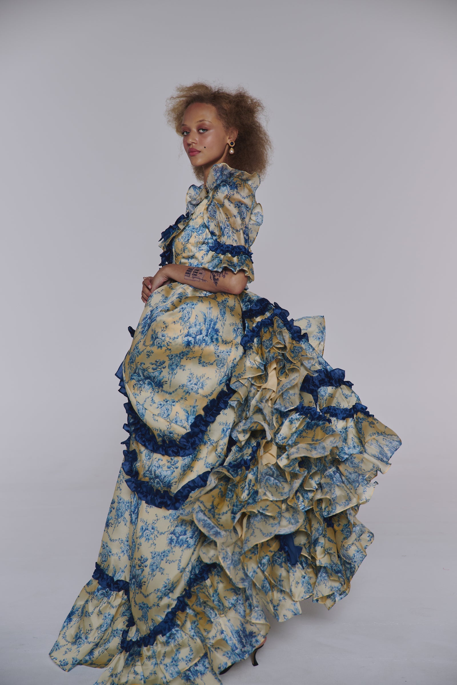 The Silk Satin Lumière Antoinette Gown