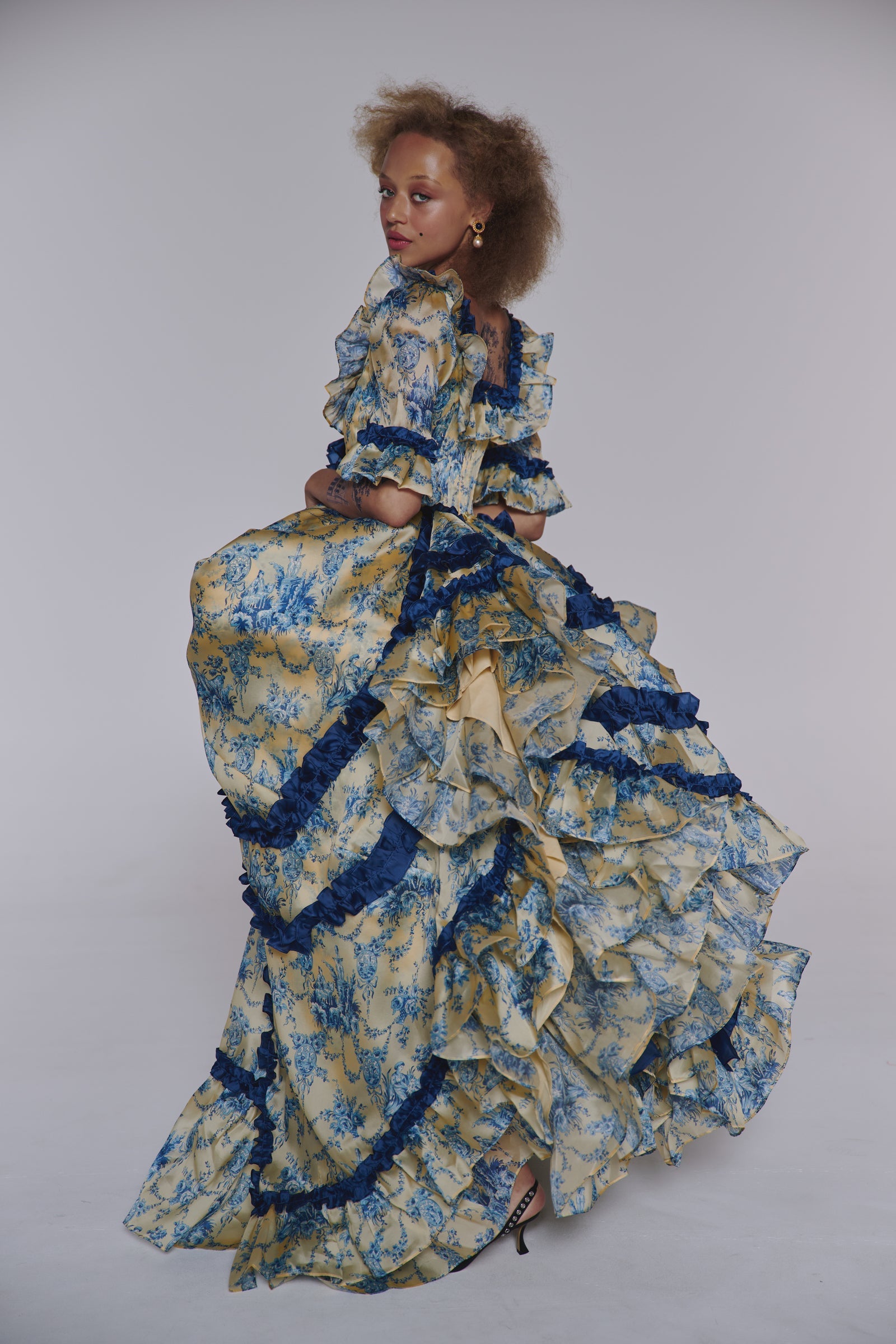 The Silk Satin Lumière Antoinette Gown