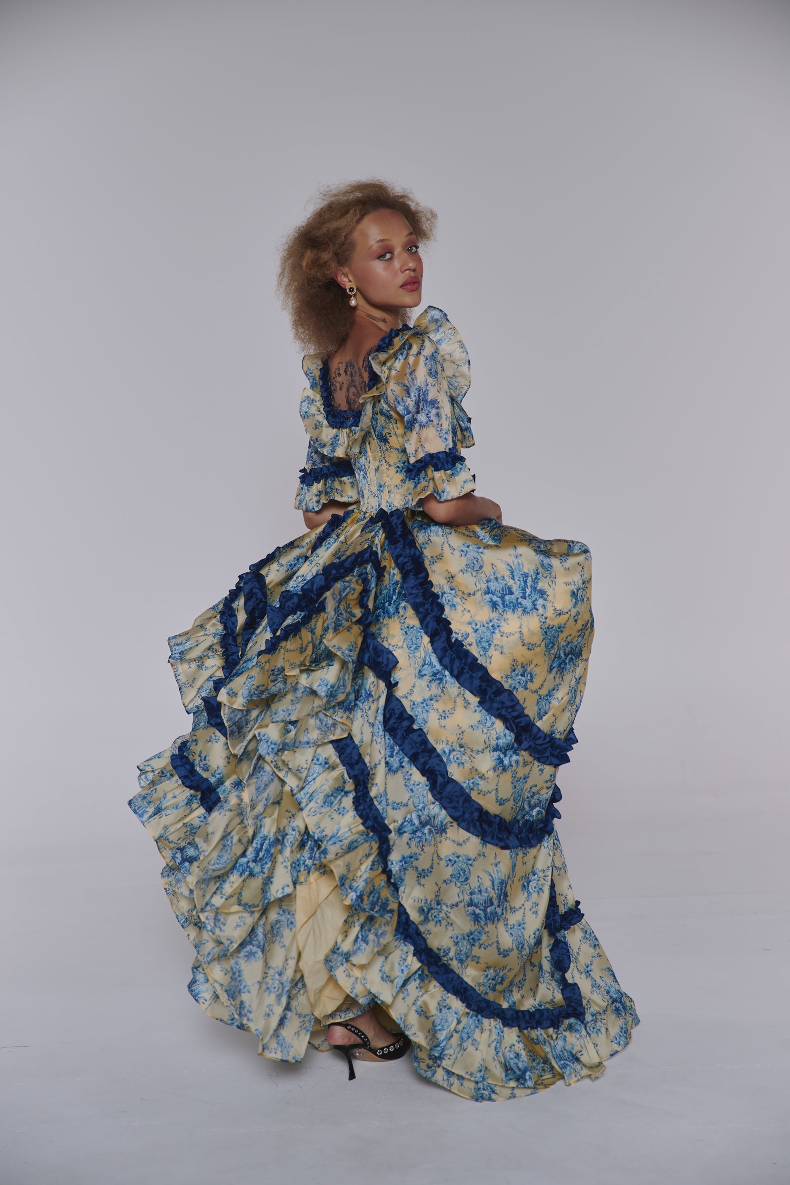 The Silk Satin Lumière Antoinette Gown