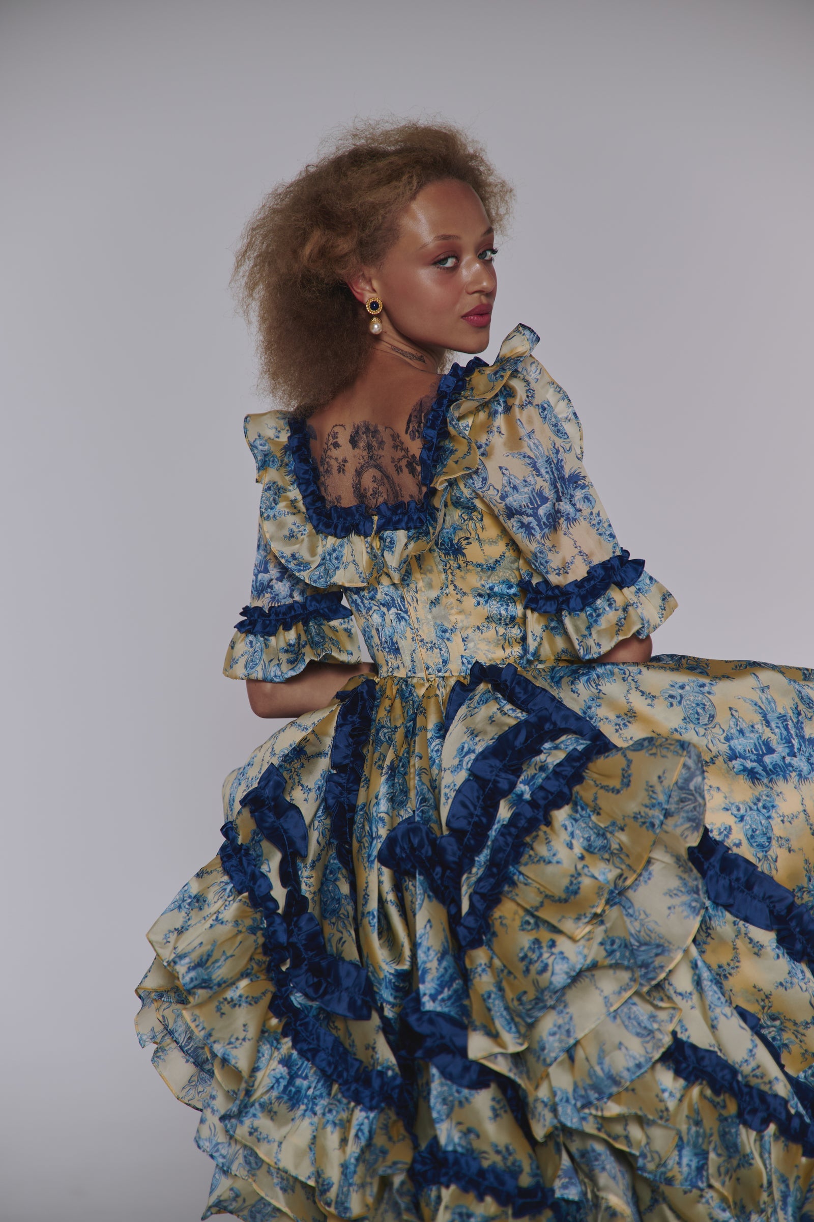 The Silk Satin Lumière Antoinette Gown