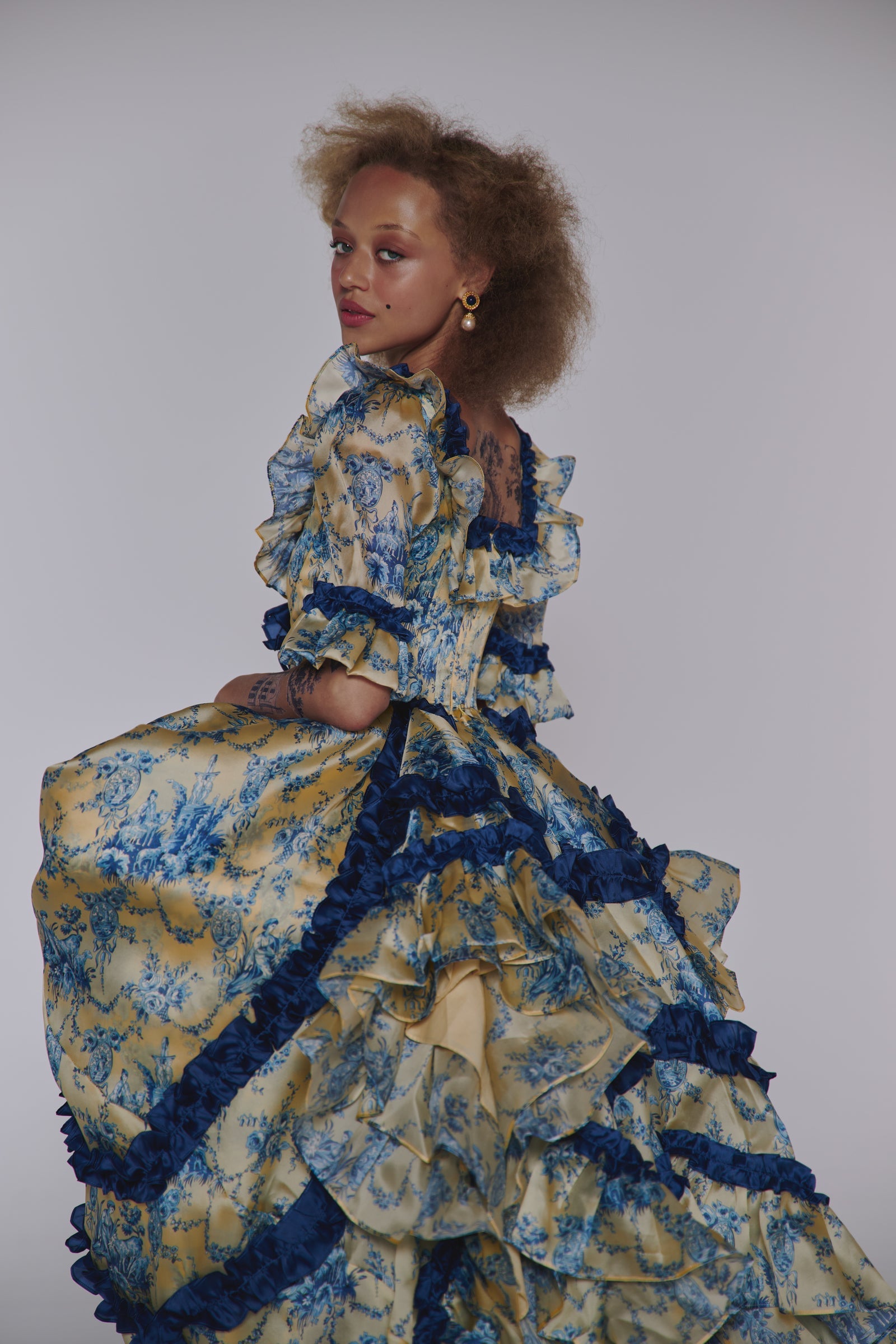 The Silk Satin Lumière Antoinette Gown