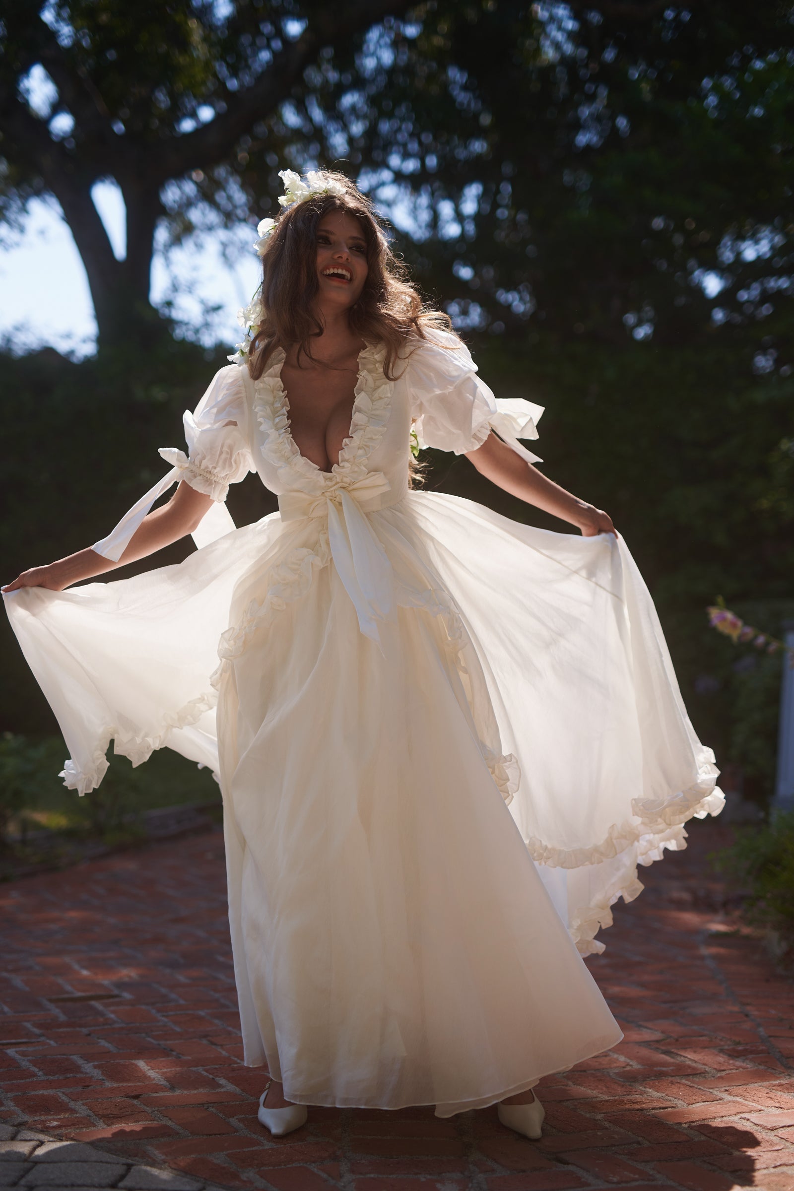 The Ivory Organdy Marie Gown