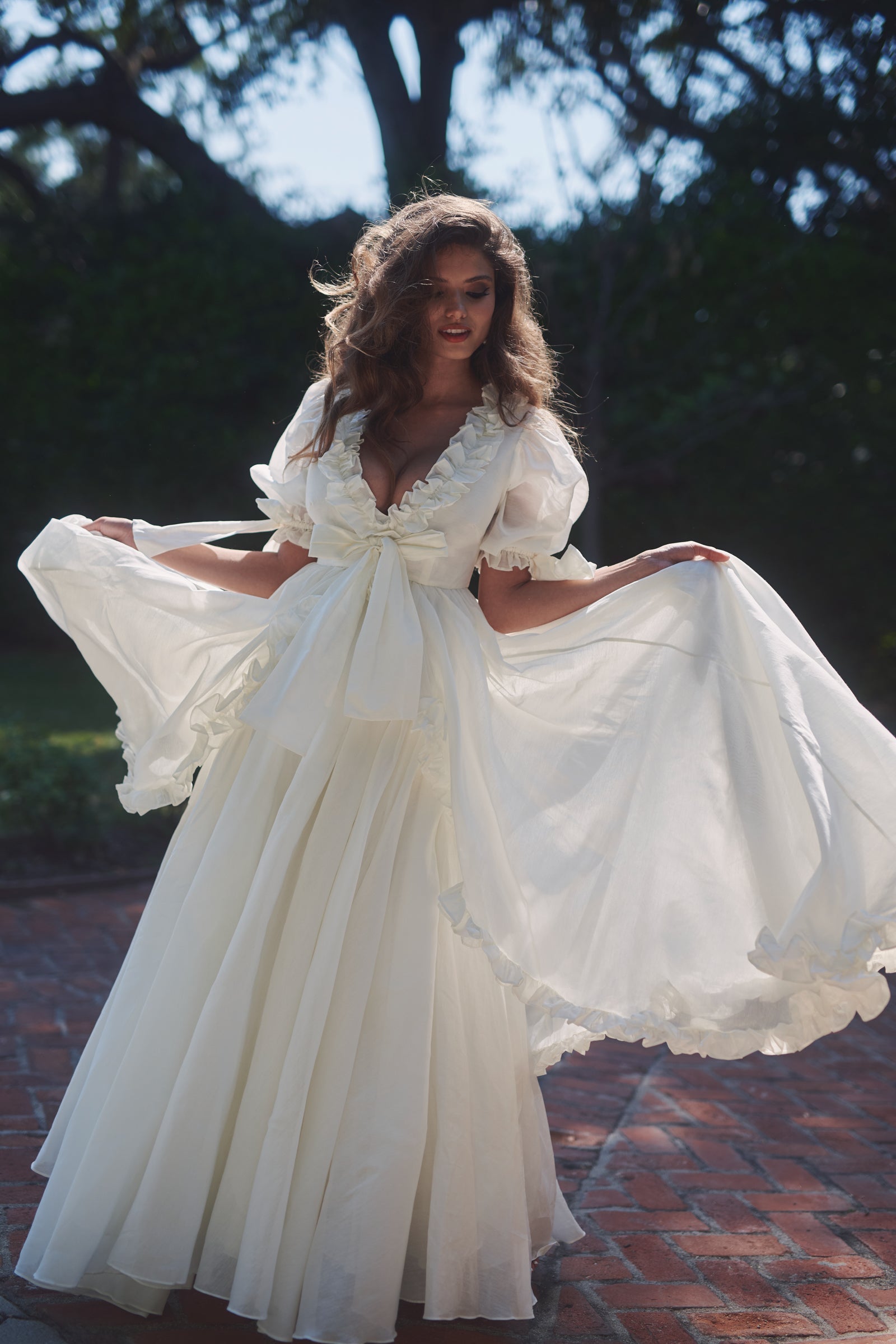 The Ivory Organdy Marie Gown