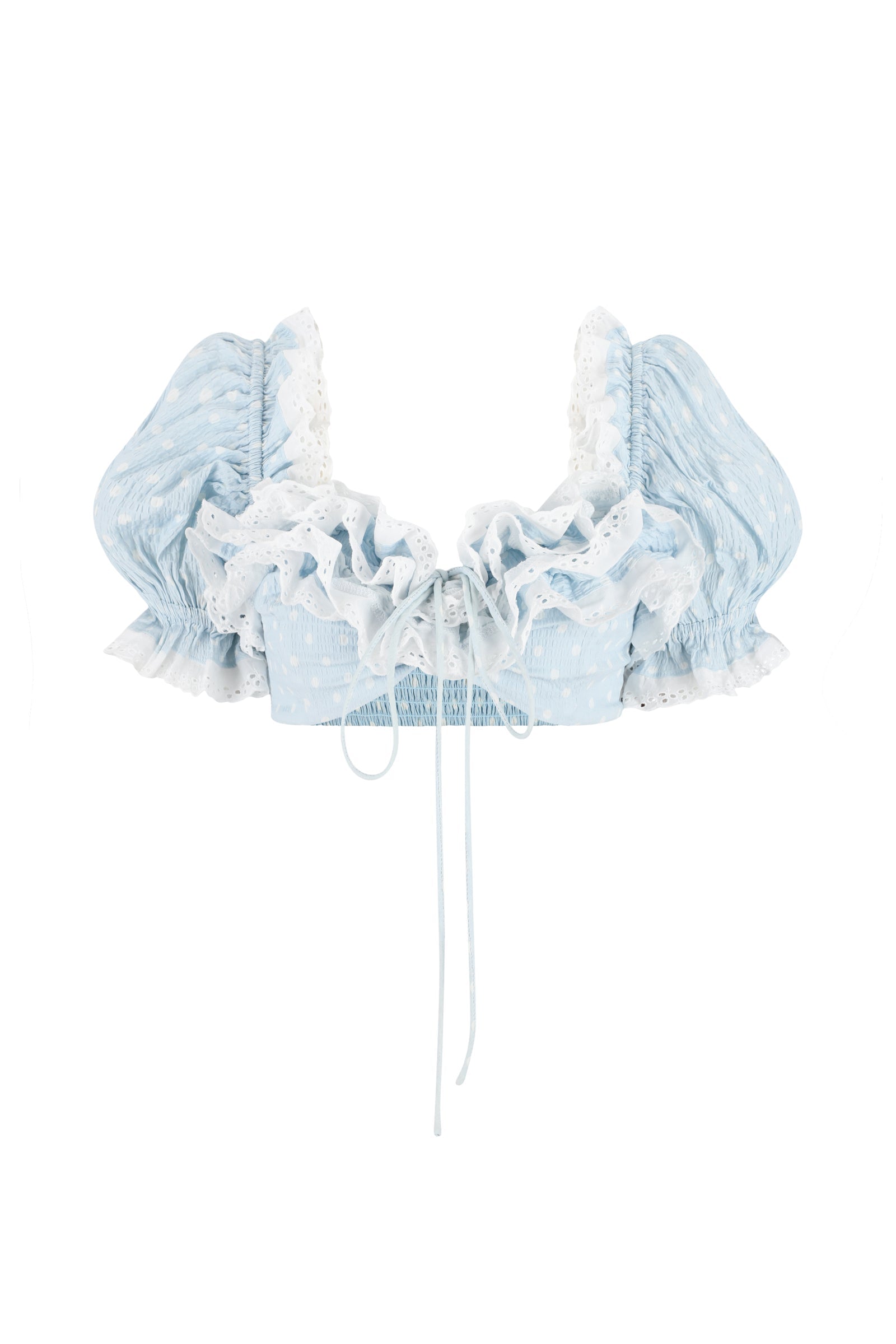 The Baby Blue Polka Dot Shortcake Top