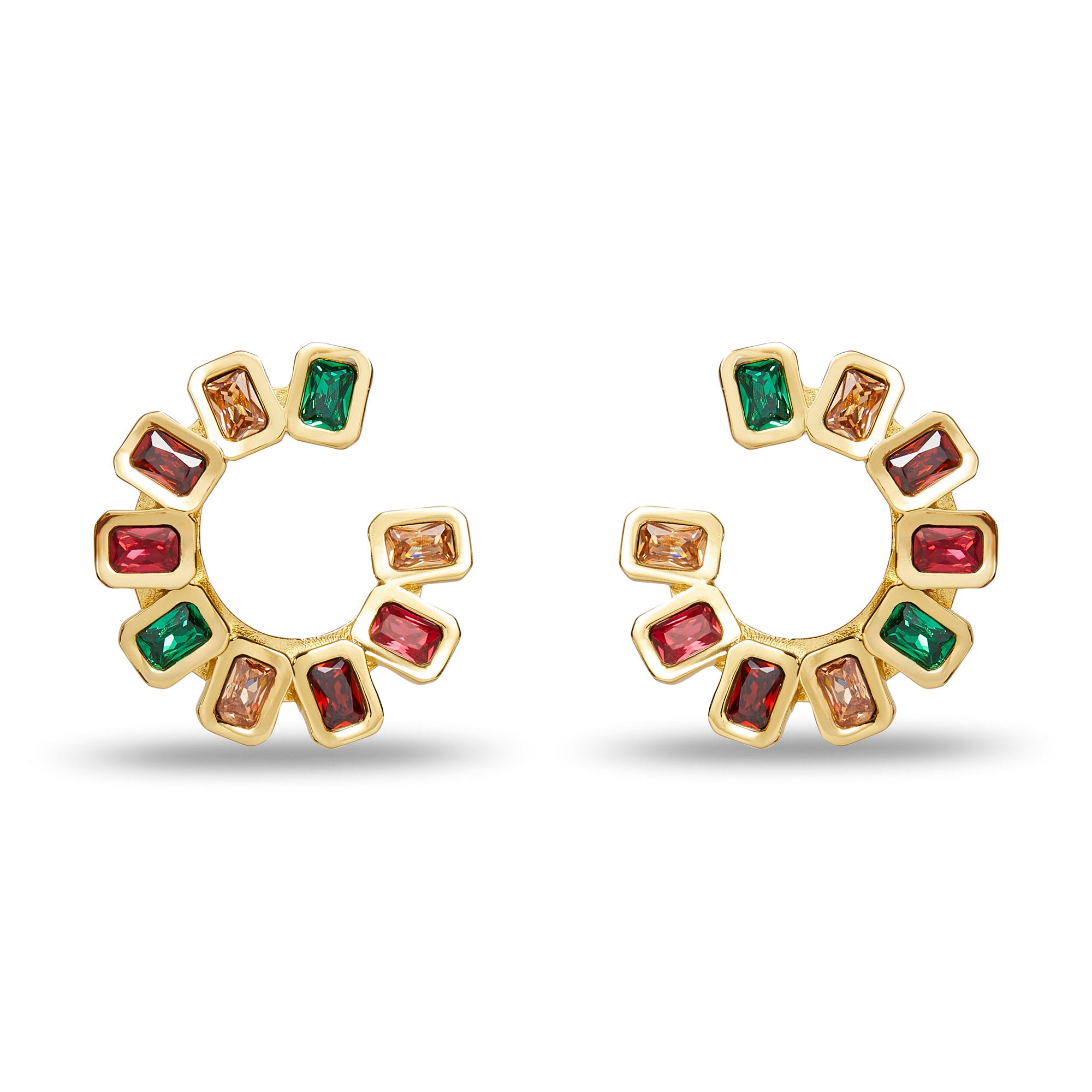 Spiral Gem Earring