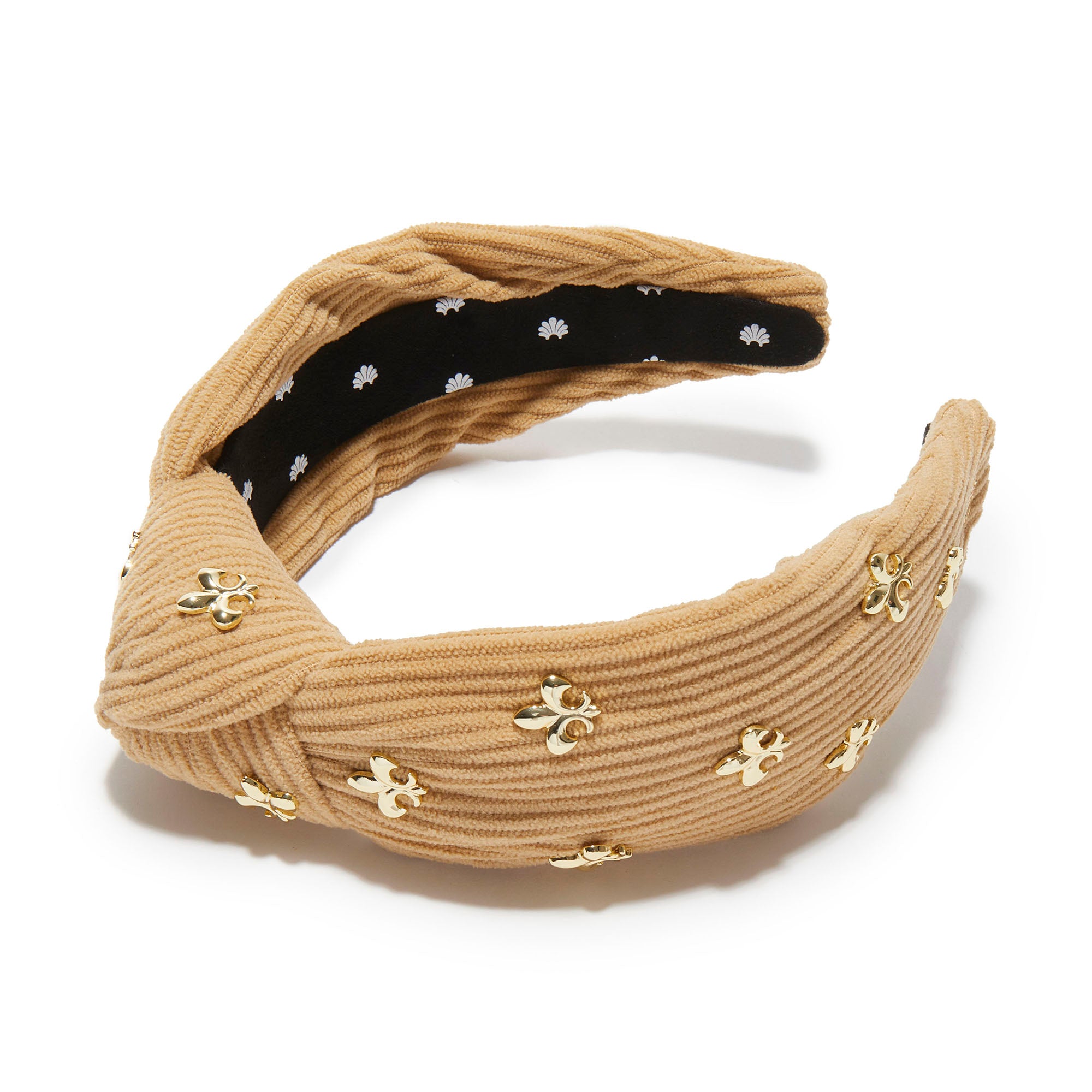 Knotted Fleur De Lis Embellished Headband
