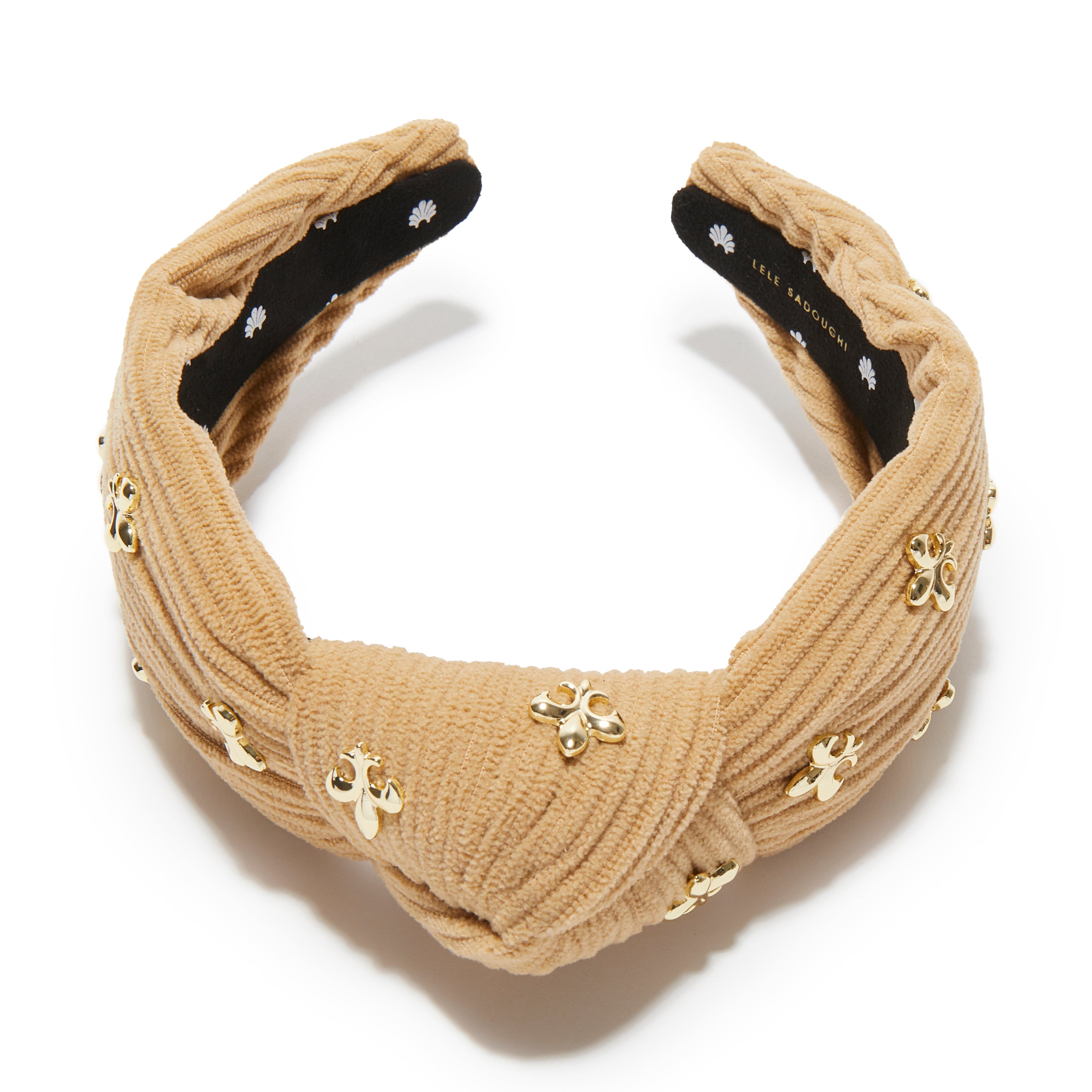 Knotted Fleur De Lis Embellished Headband