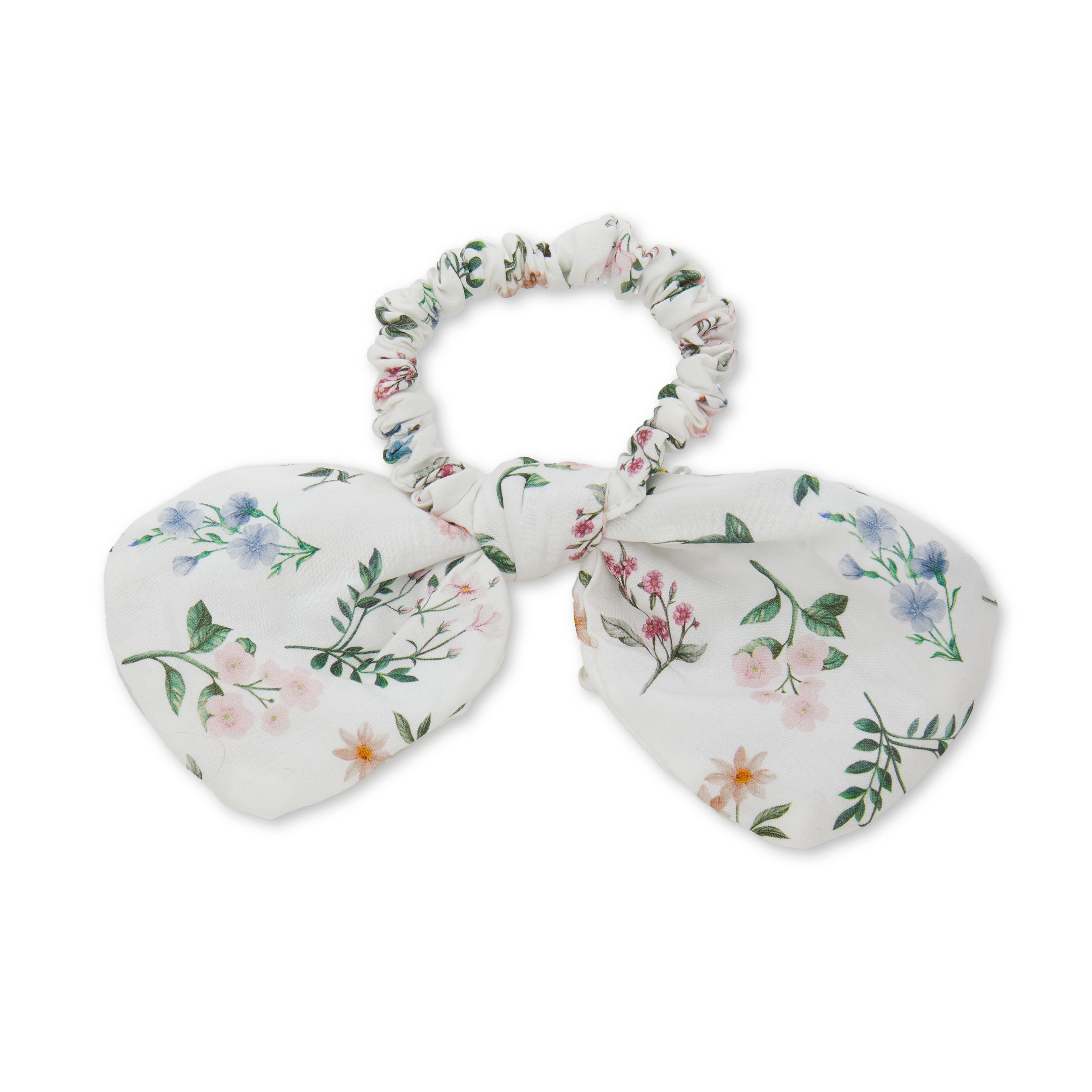Penny Liberty Pearl Crystal Bow Scrunchie