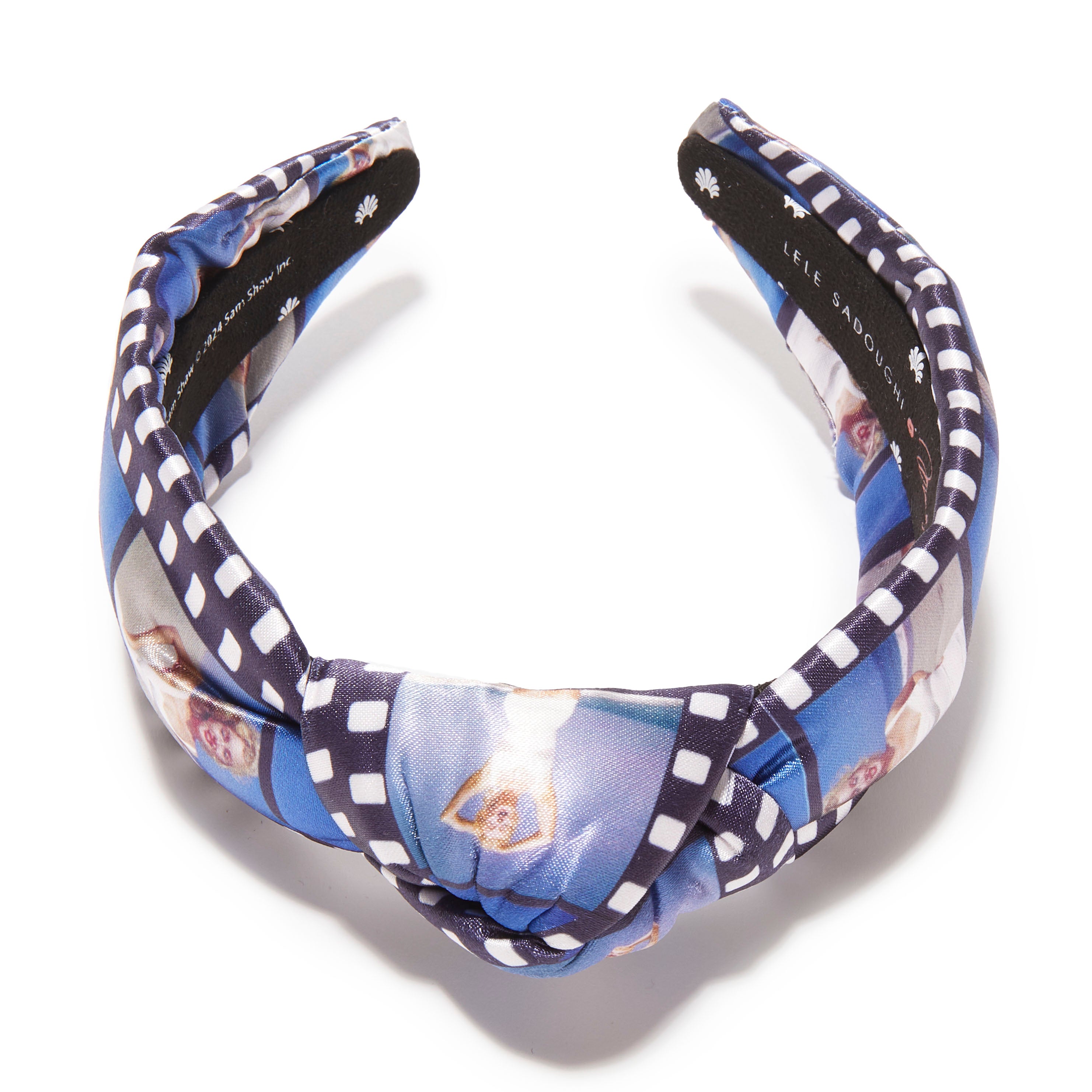Lele X Mm Knotted Printed Film Strip Headband