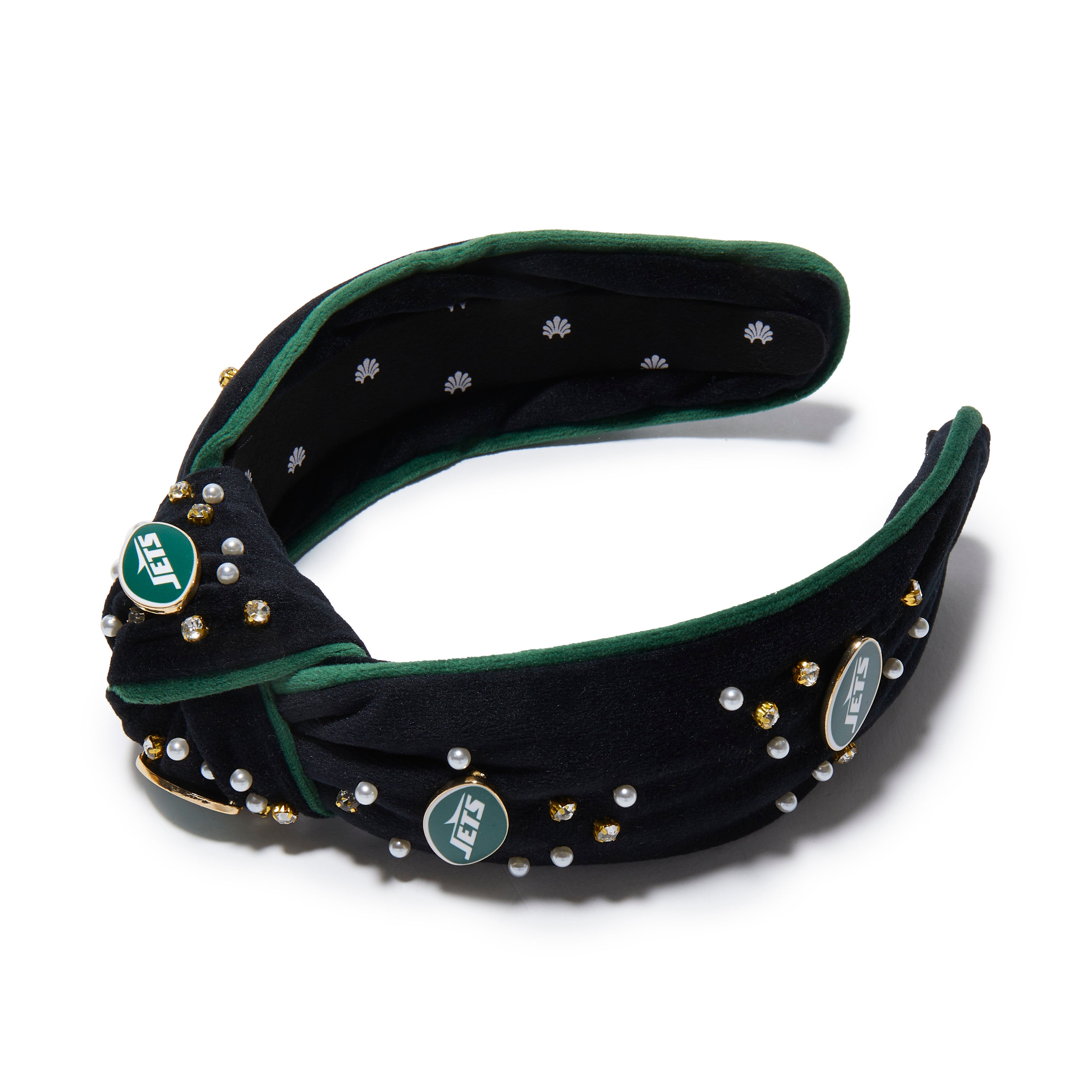 New York Jets Embellished Knotted Headband