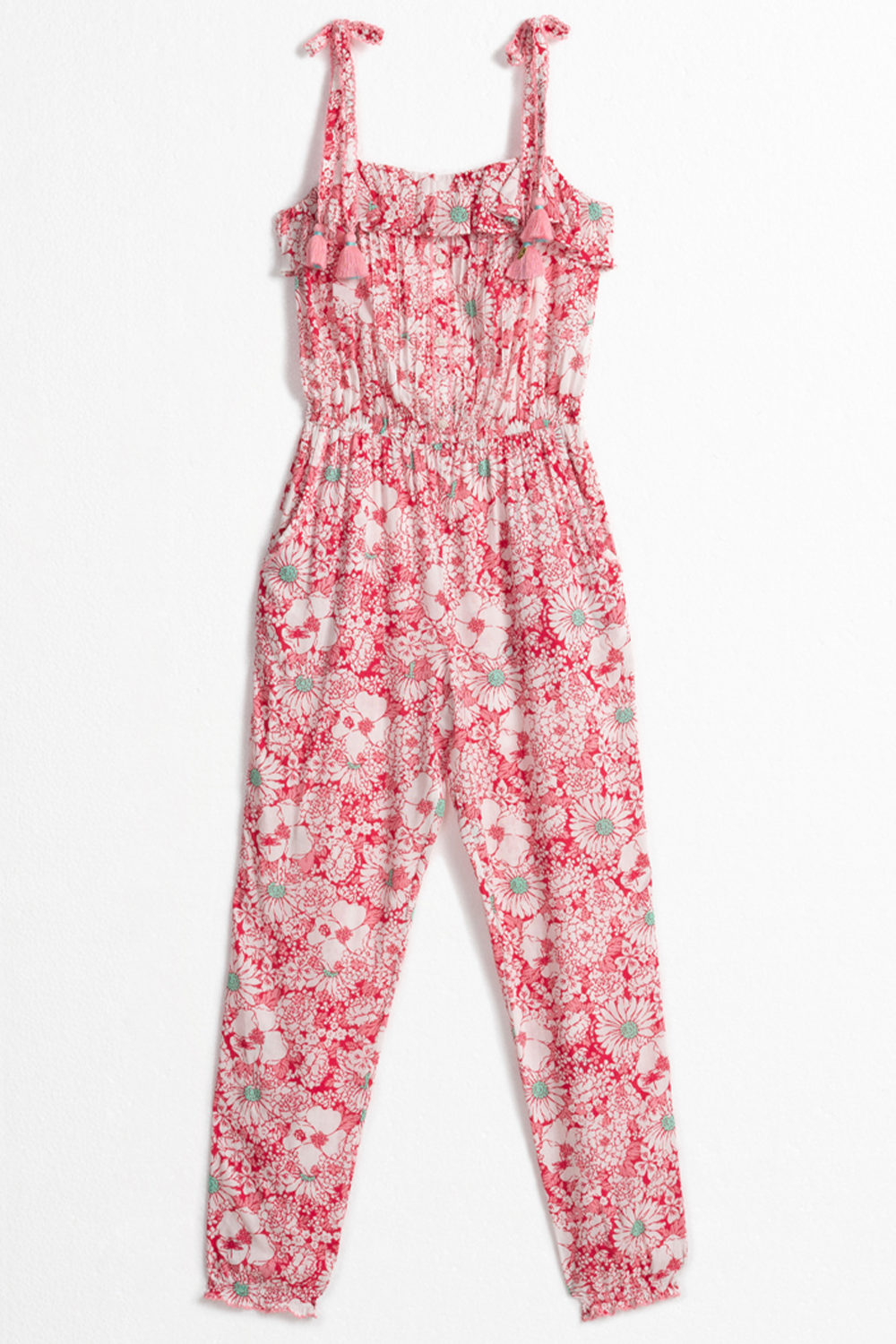 Long Jumpsuit Astra Kids V Pink Mid 70's Garden Viscose