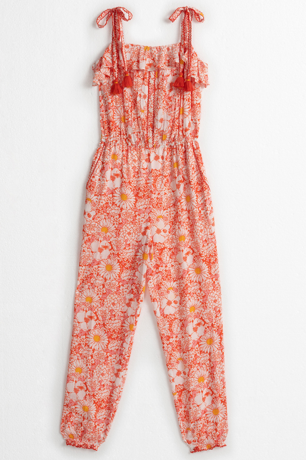 Long Jumpsuit Astra Kids V Orange Mid 70's Garden Viscose