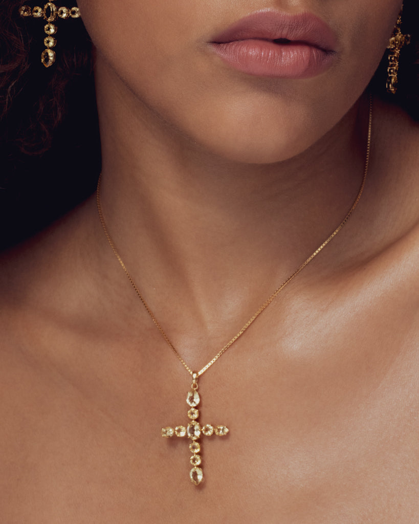 The Isabella Cross Earrings - Luv Aj Fine