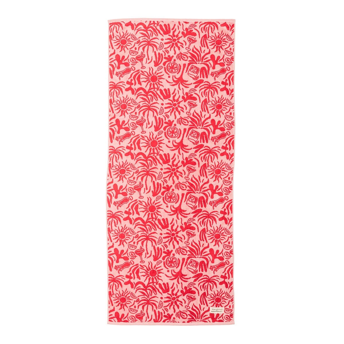 The Havana Towel - Strawberry Daiquiri Tiki Havana Beach Towel Business & Pleasure Co 