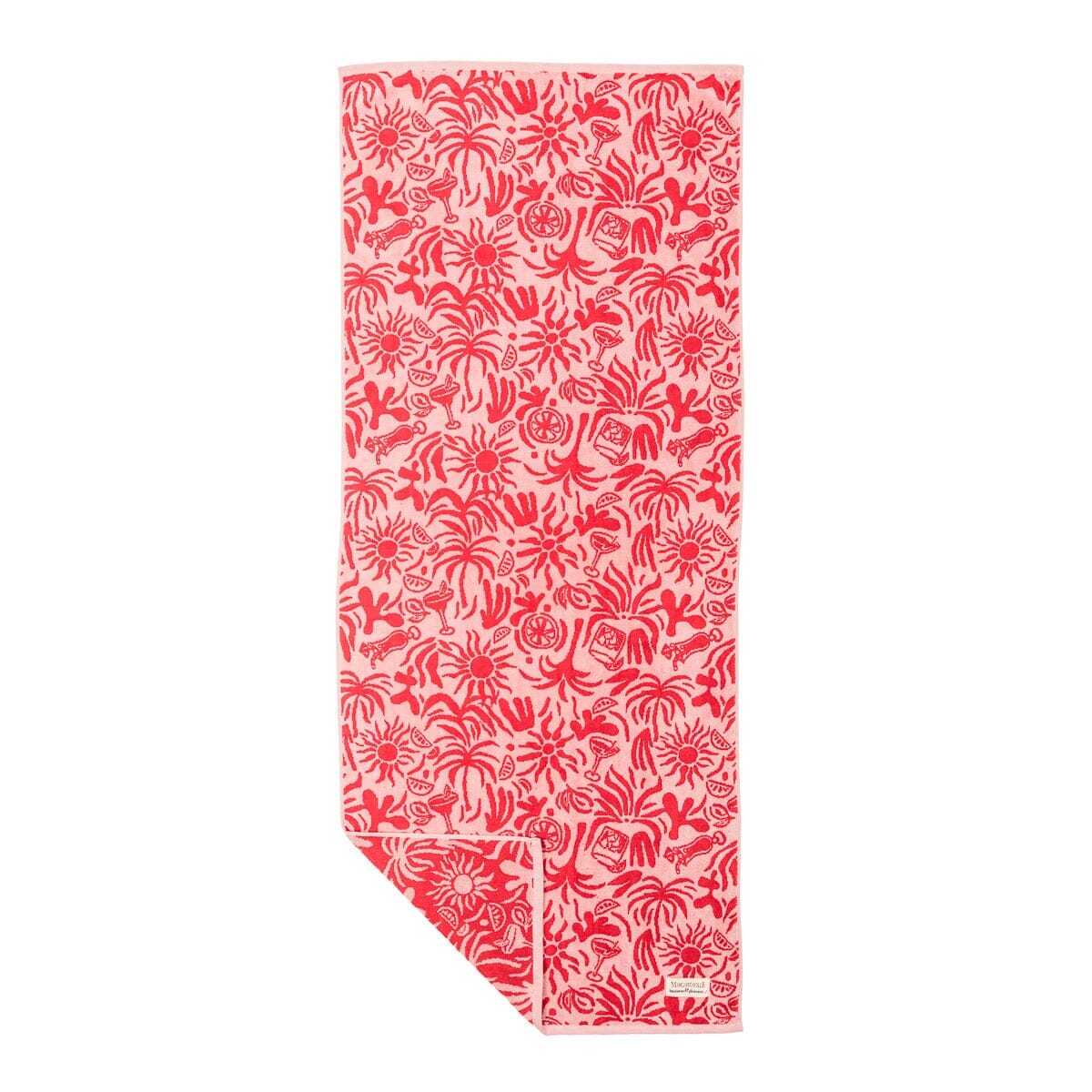 The Havana Towel - Strawberry Daiquiri Tiki Havana Beach Towel Business & Pleasure Co 